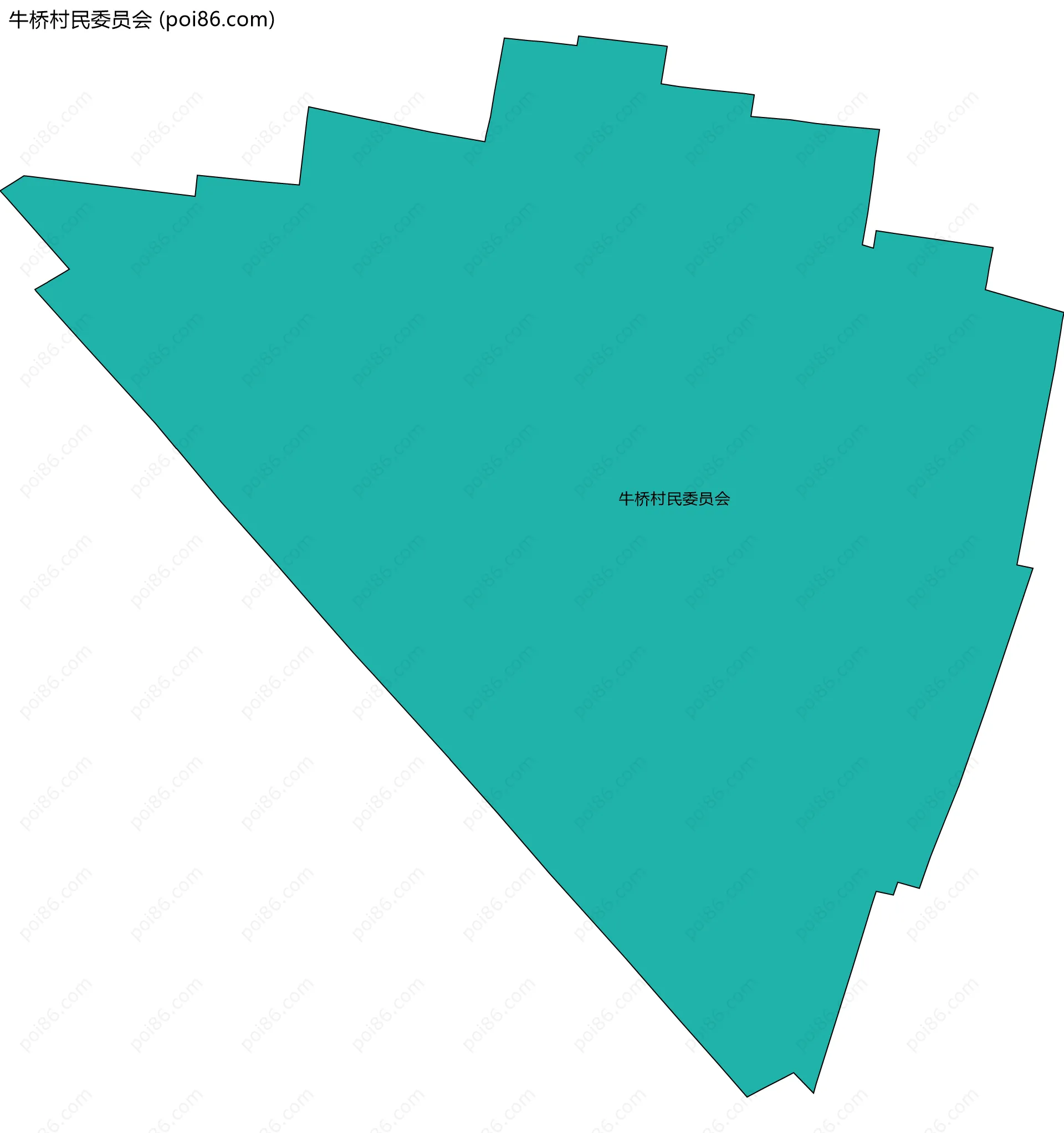 牛桥村民委员会边界地图