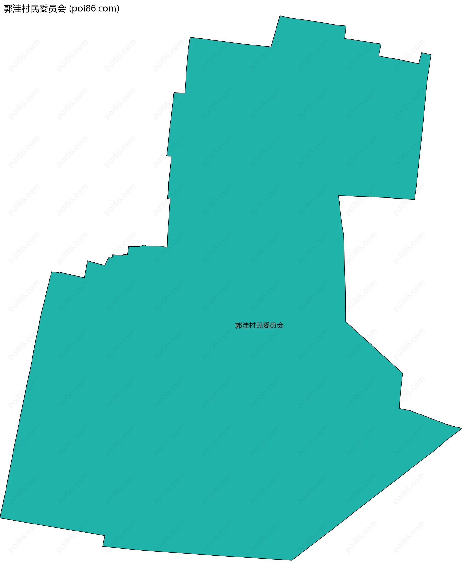 郭洼村民委员会边界地图