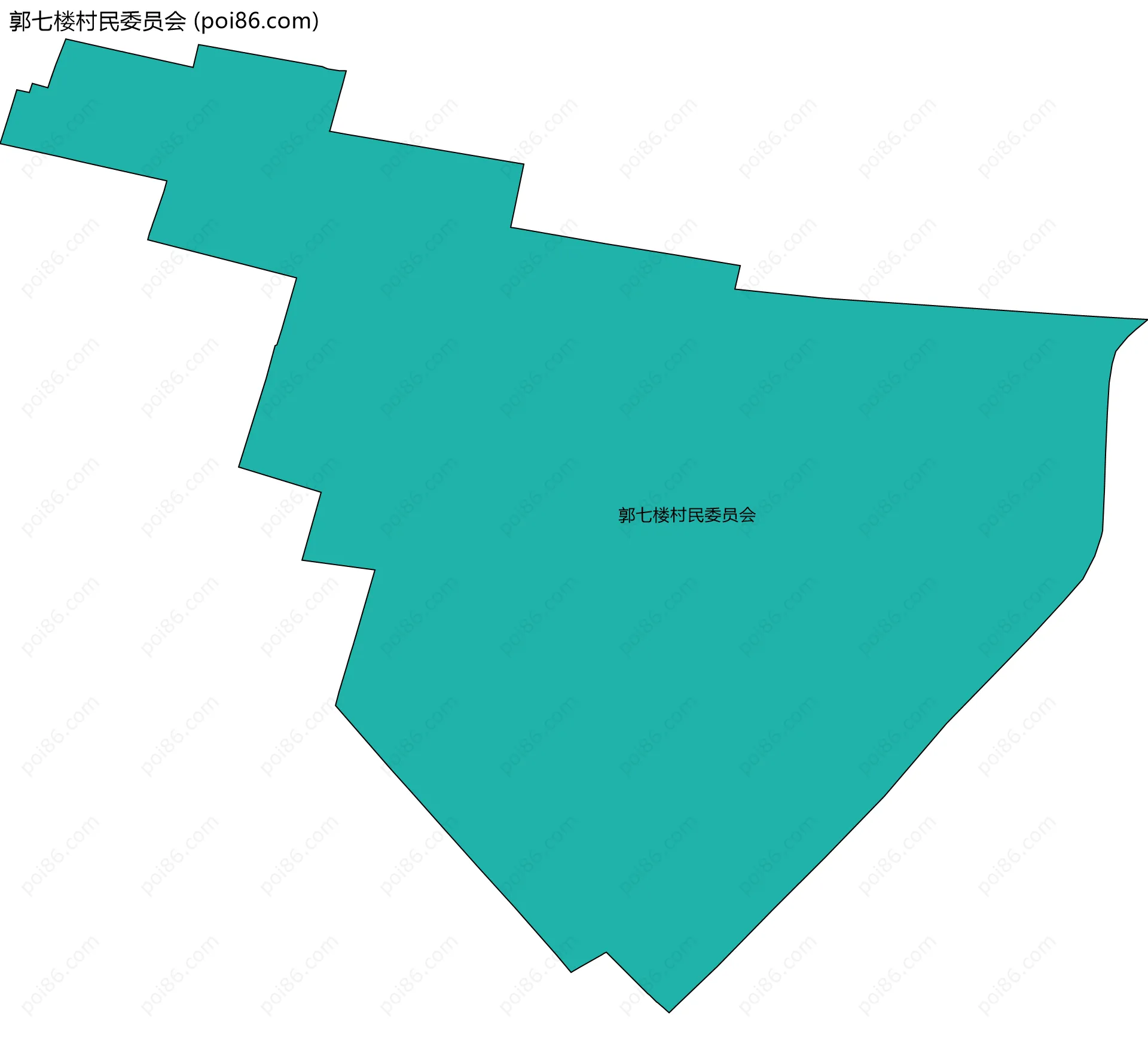 郭七楼村民委员会边界地图