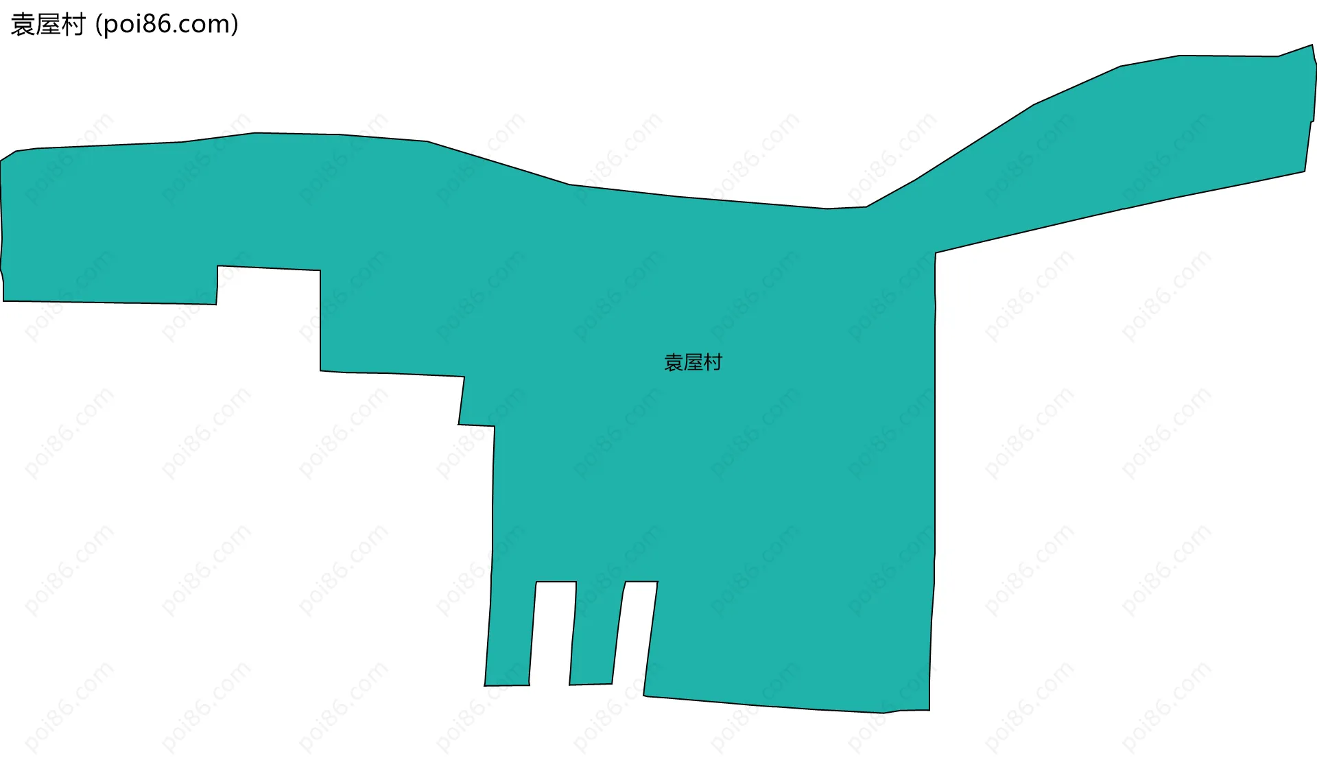 袁屋村边界地图