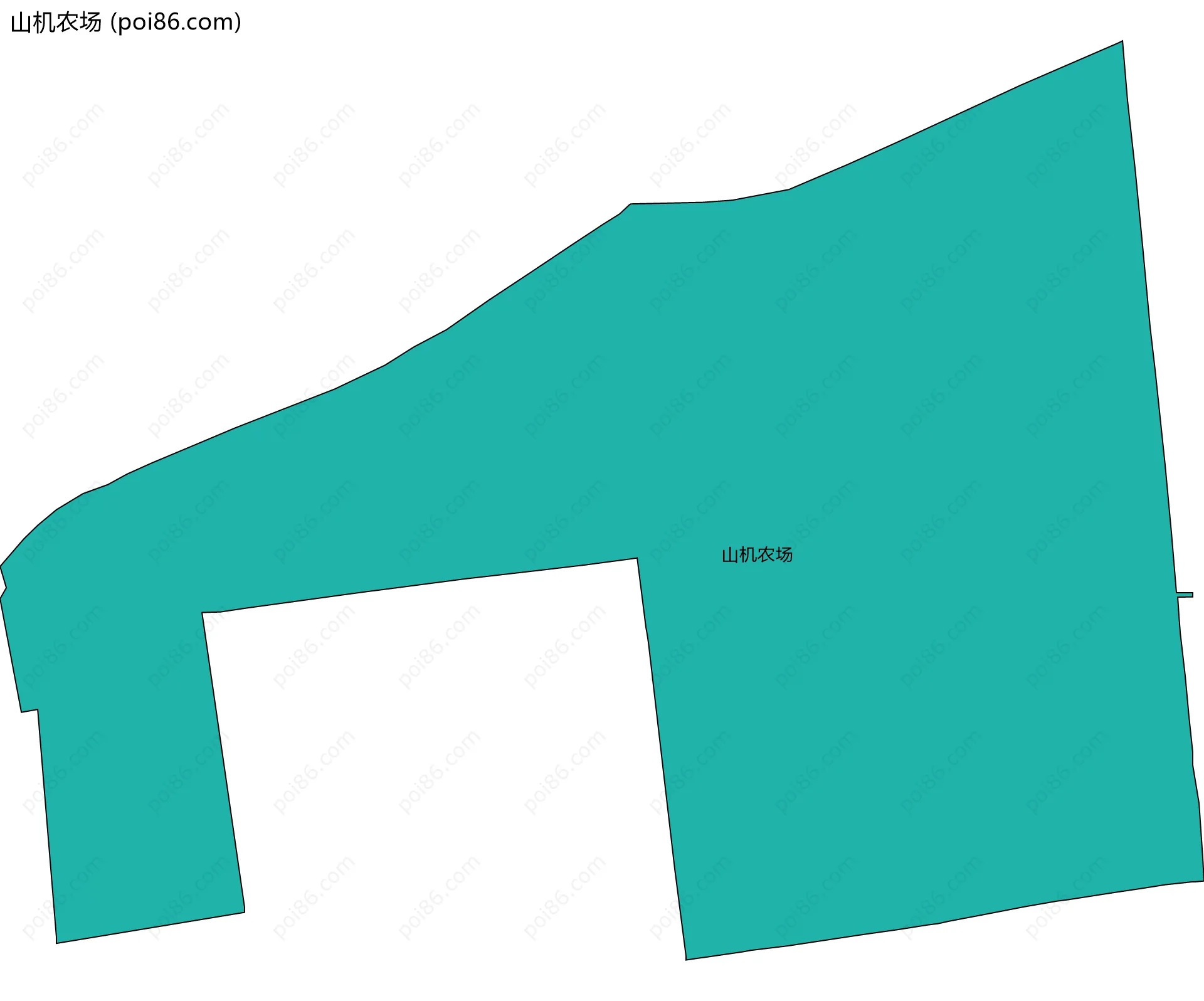 山机农场边界地图