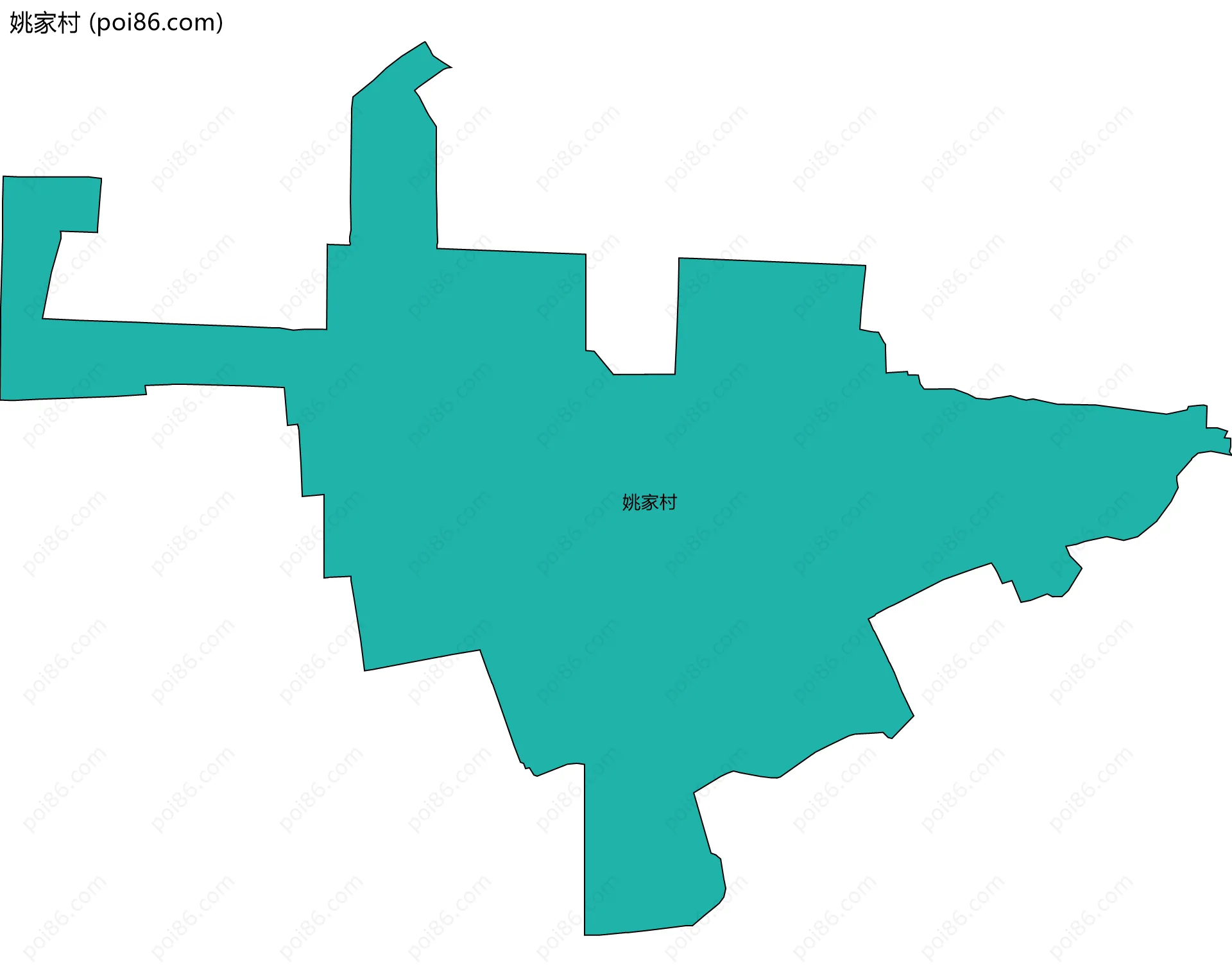 姚家村边界地图