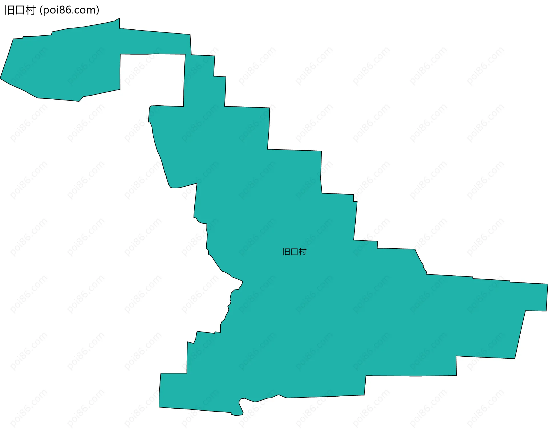 旧口村边界地图