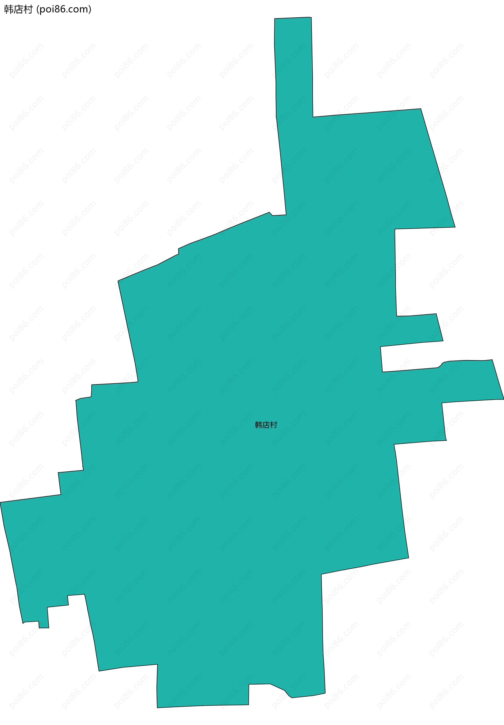 韩店村边界地图