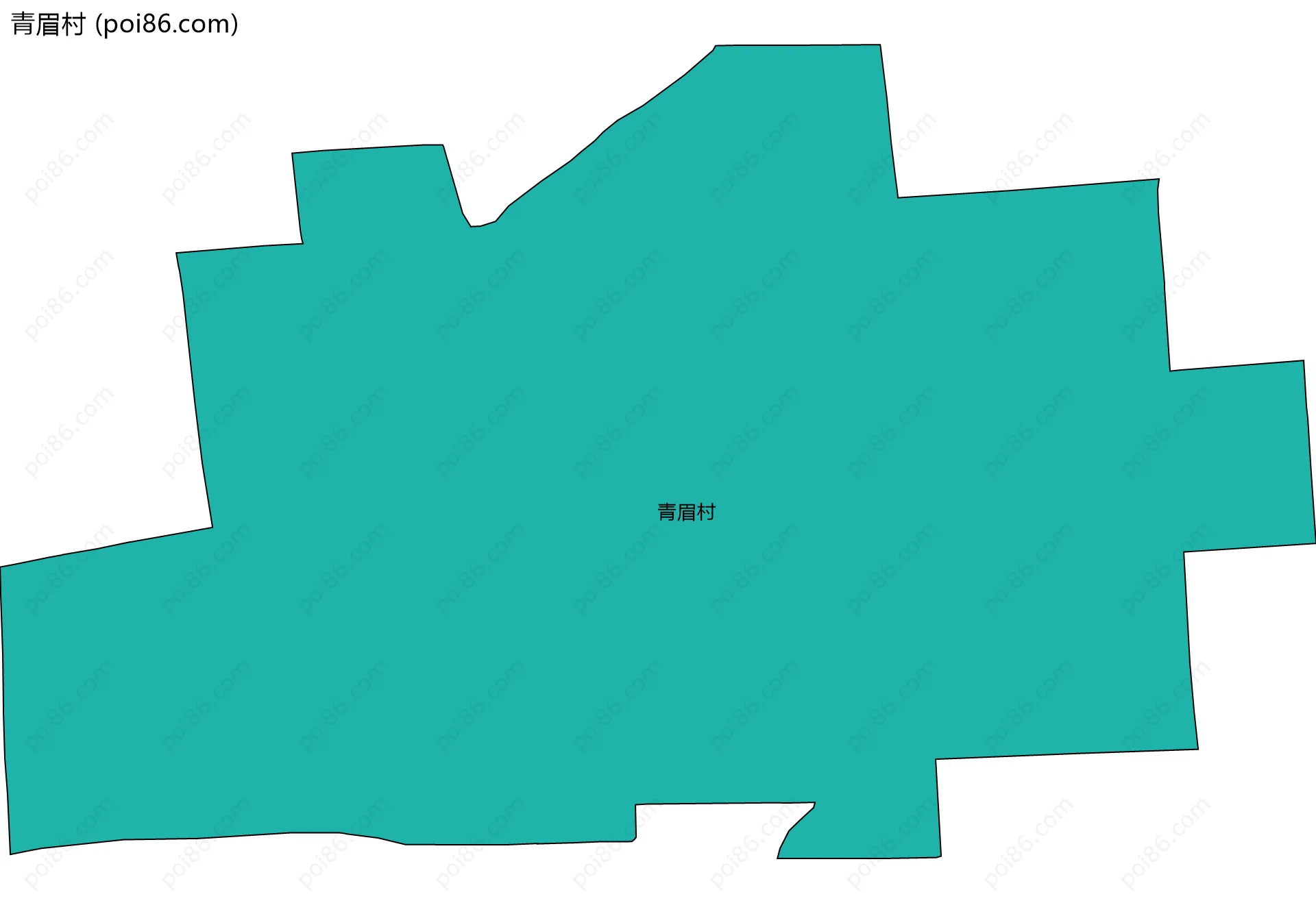 青眉村边界地图