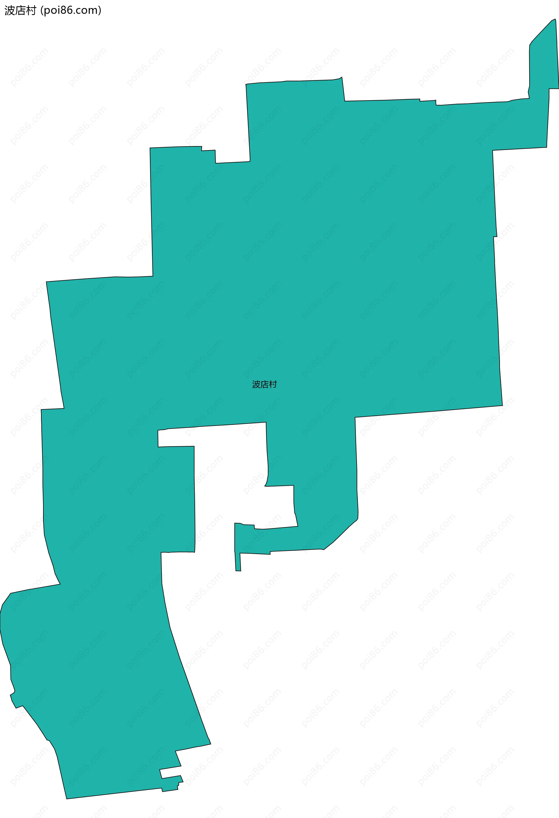 波店村边界地图