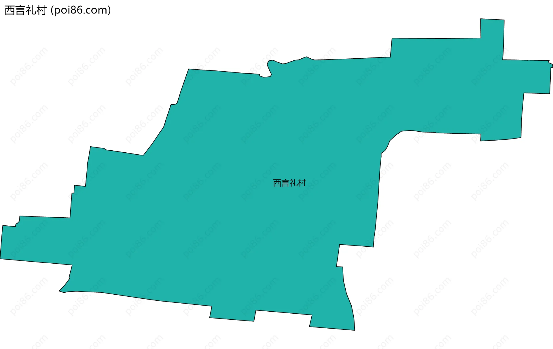 西言礼村边界地图