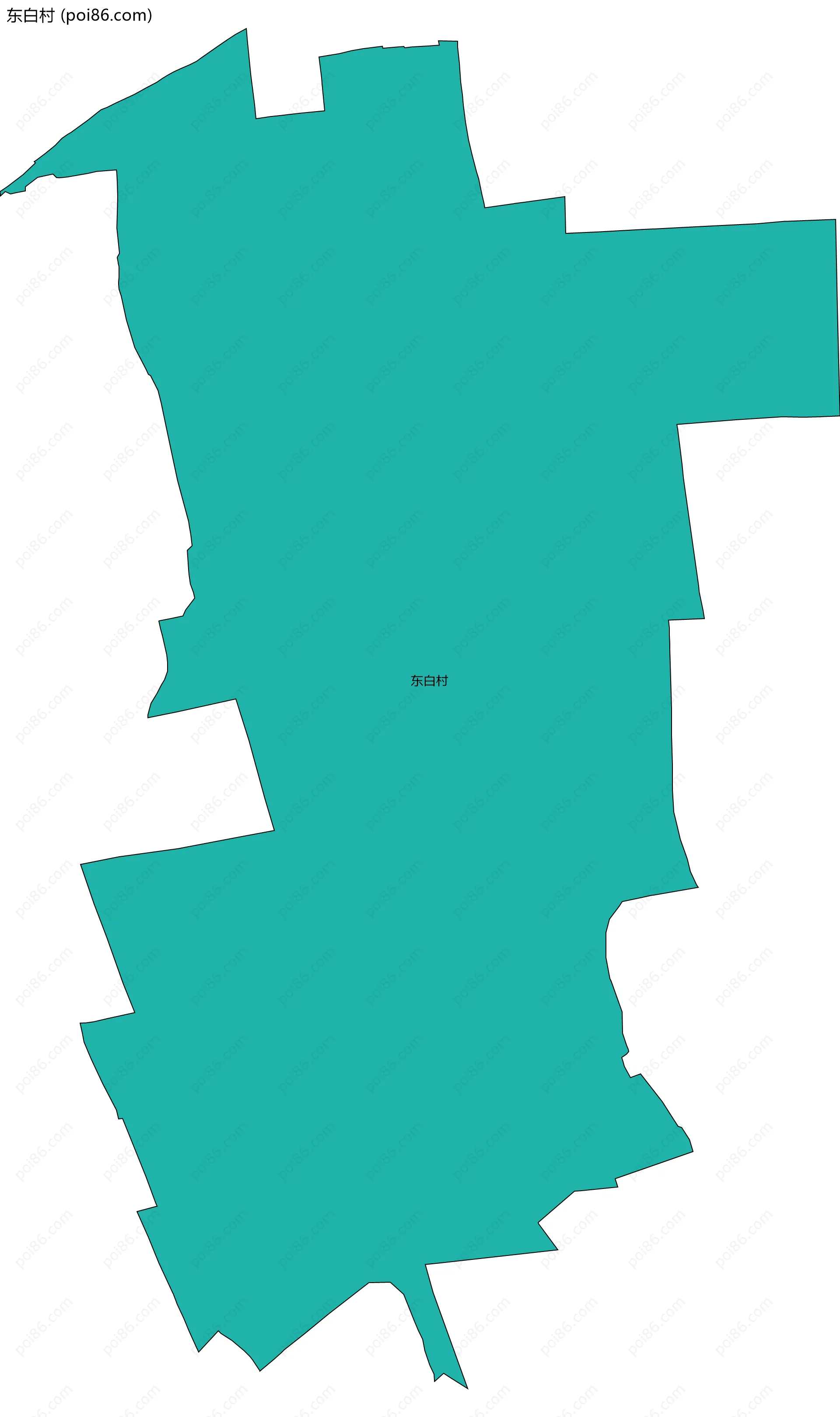 东白村边界地图