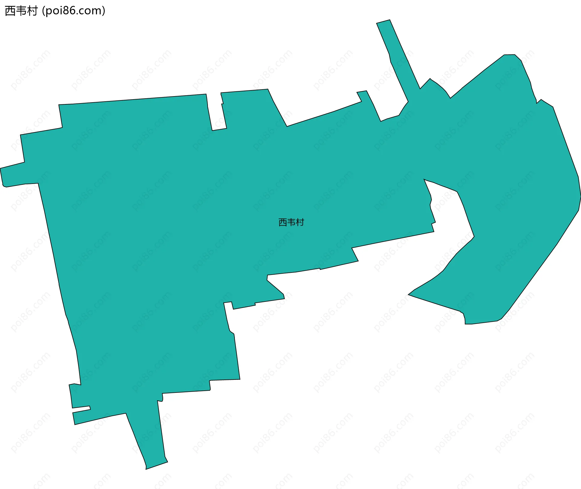 西韦村边界地图