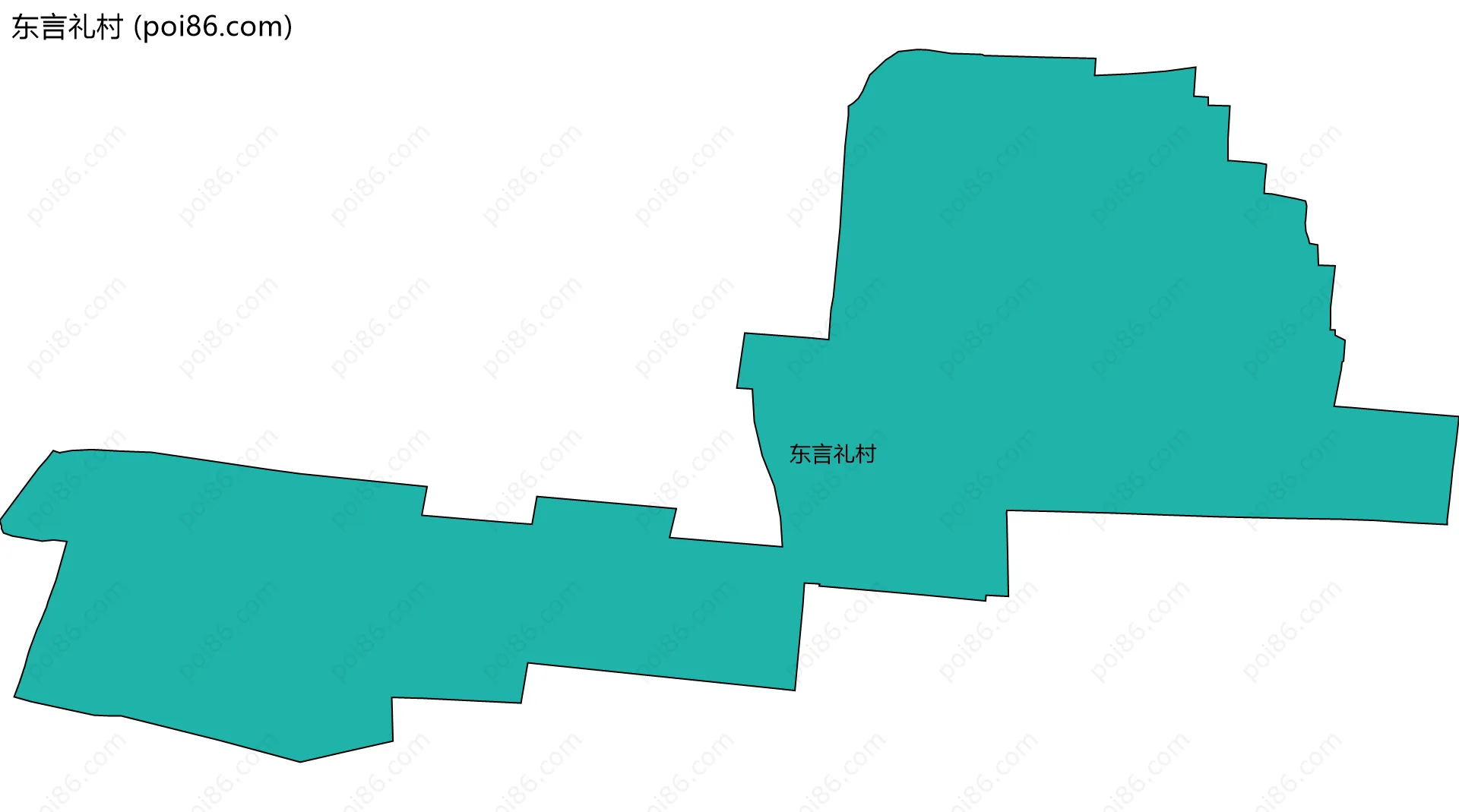 东言礼村边界地图