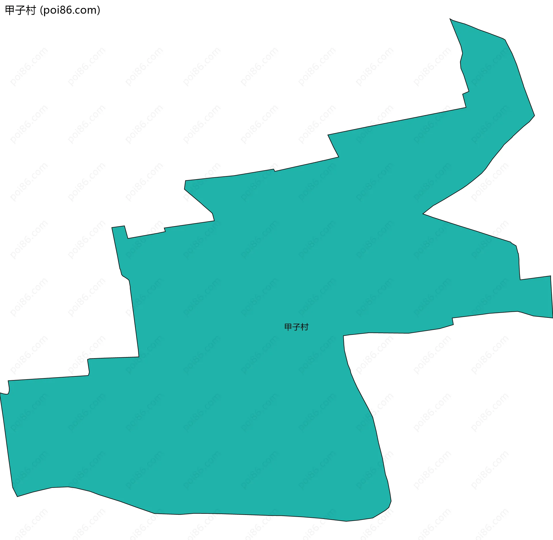 甲子村边界地图