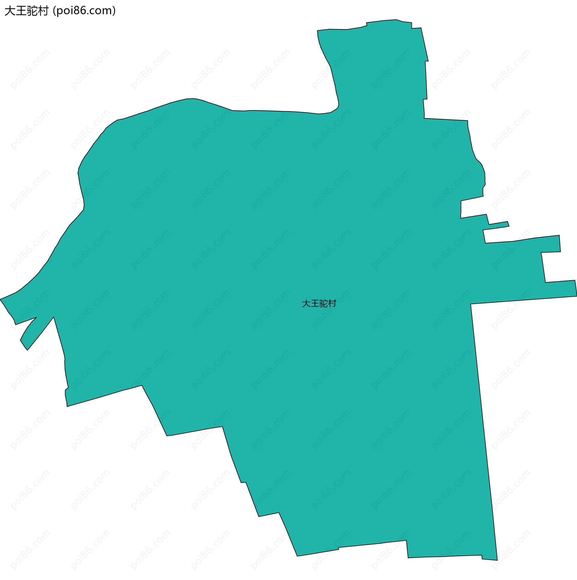 大王驼村边界地图