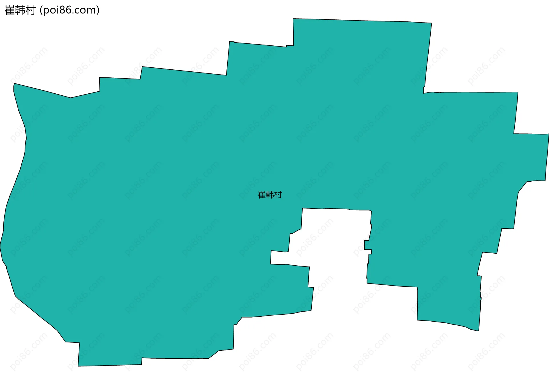 崔韩村边界地图