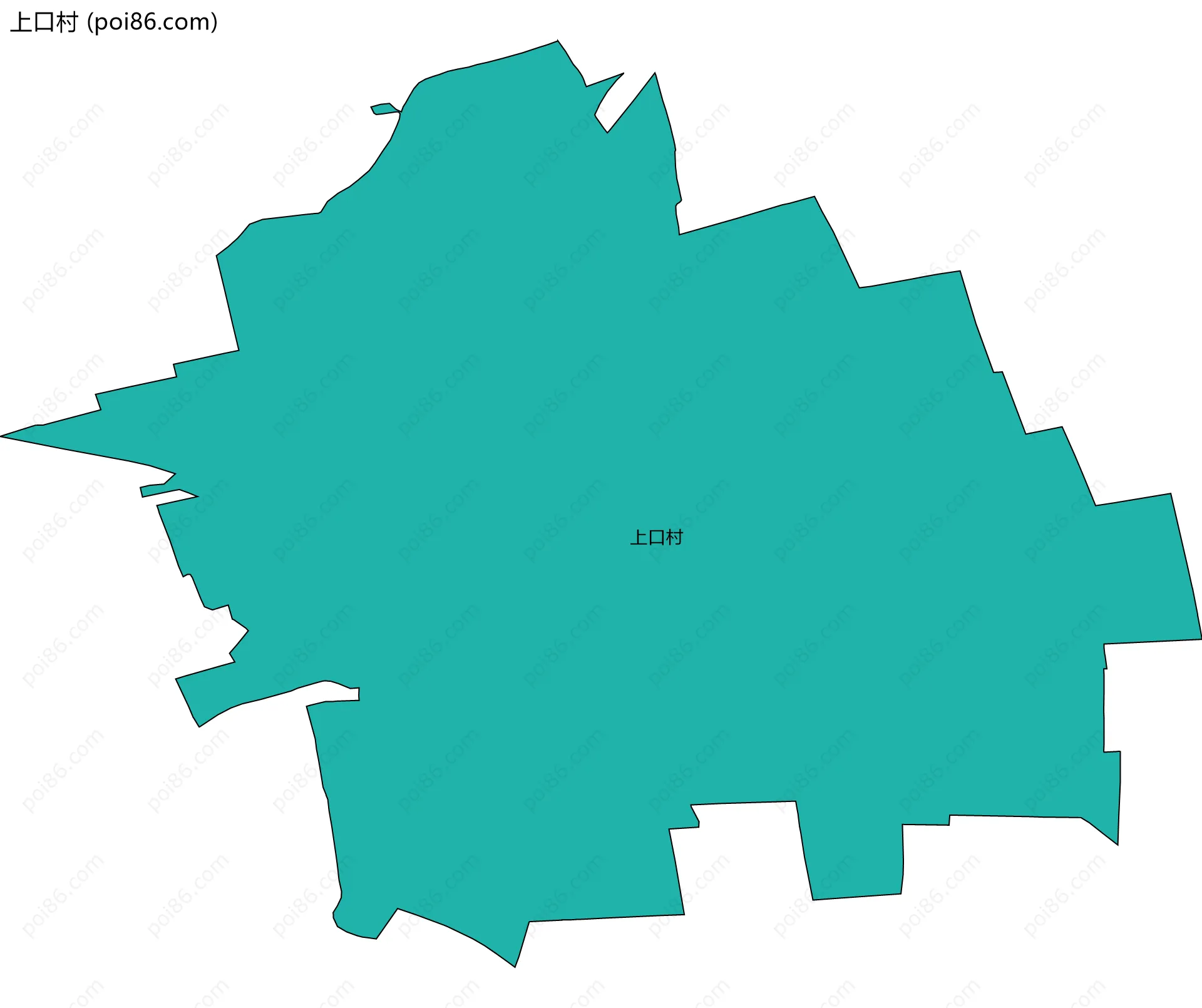 上口村边界地图