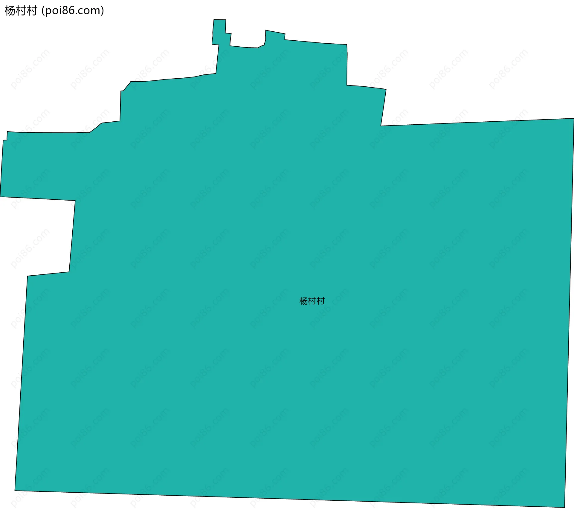 杨村村边界地图