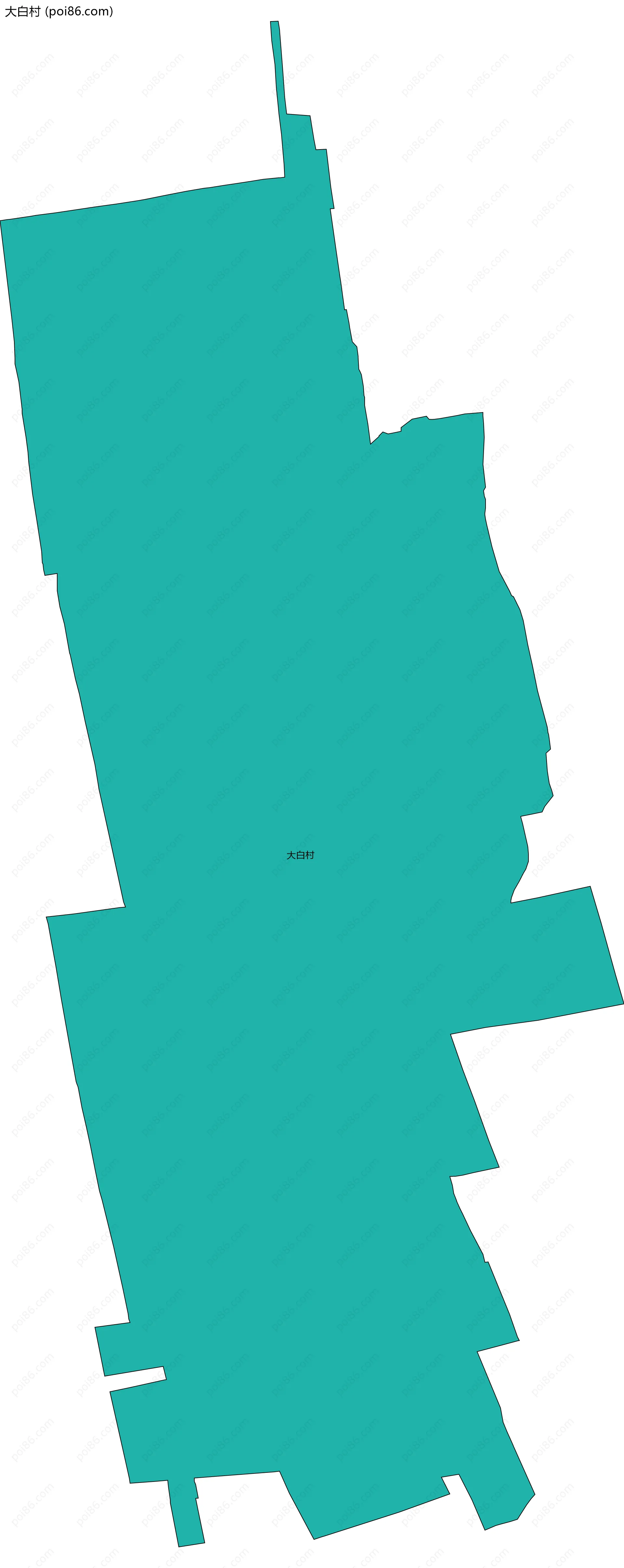 大白村边界地图