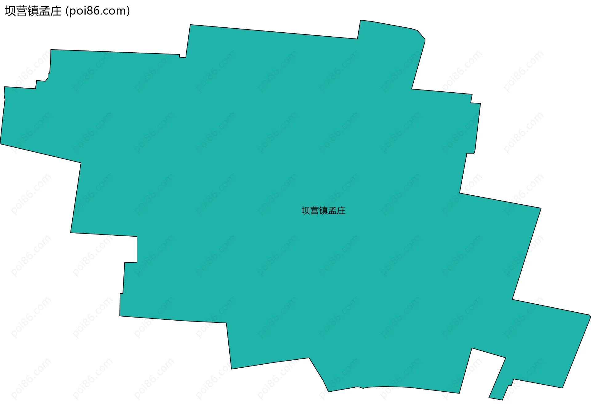 坝营镇孟庄边界地图