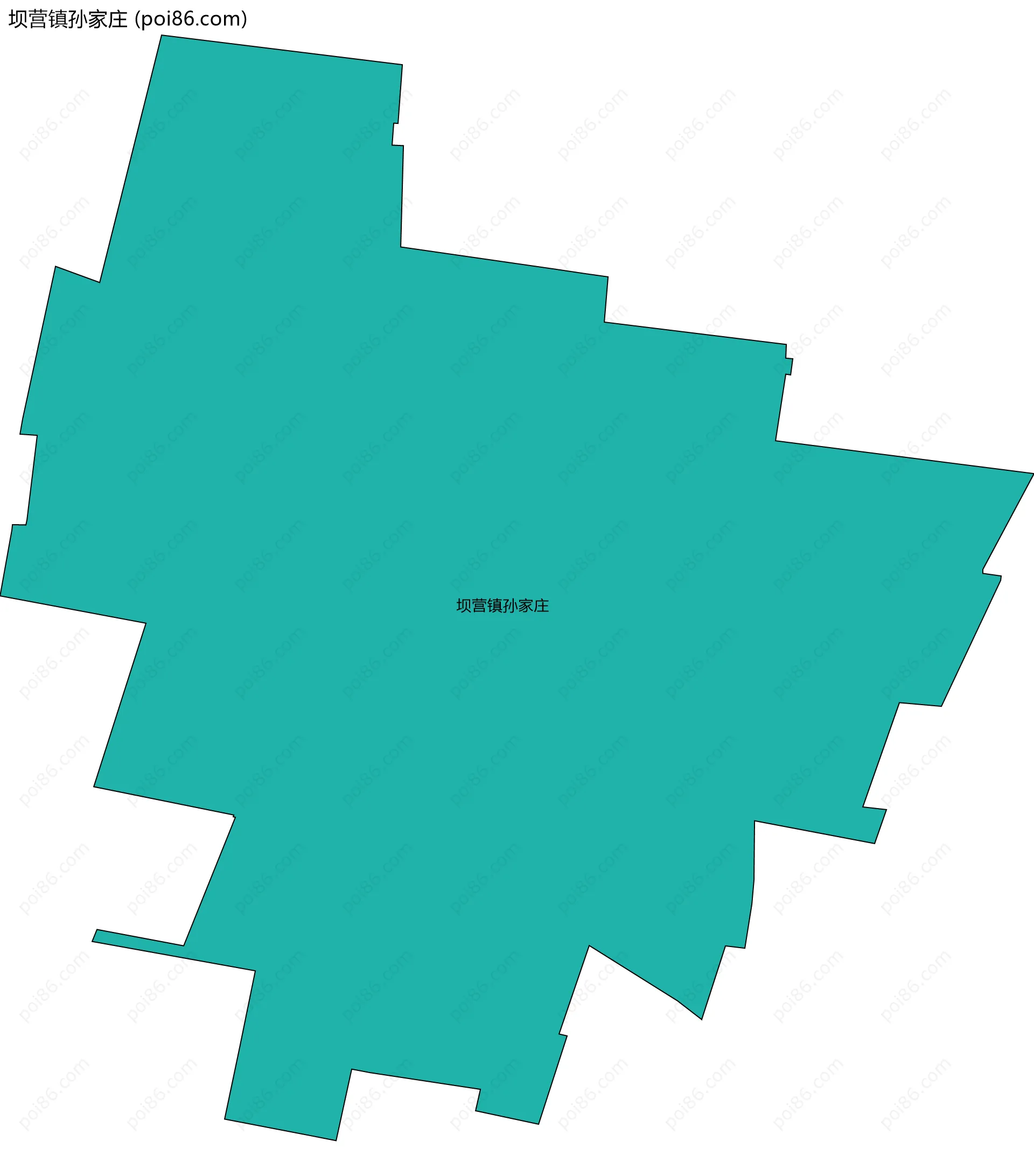 坝营镇孙家庄边界地图