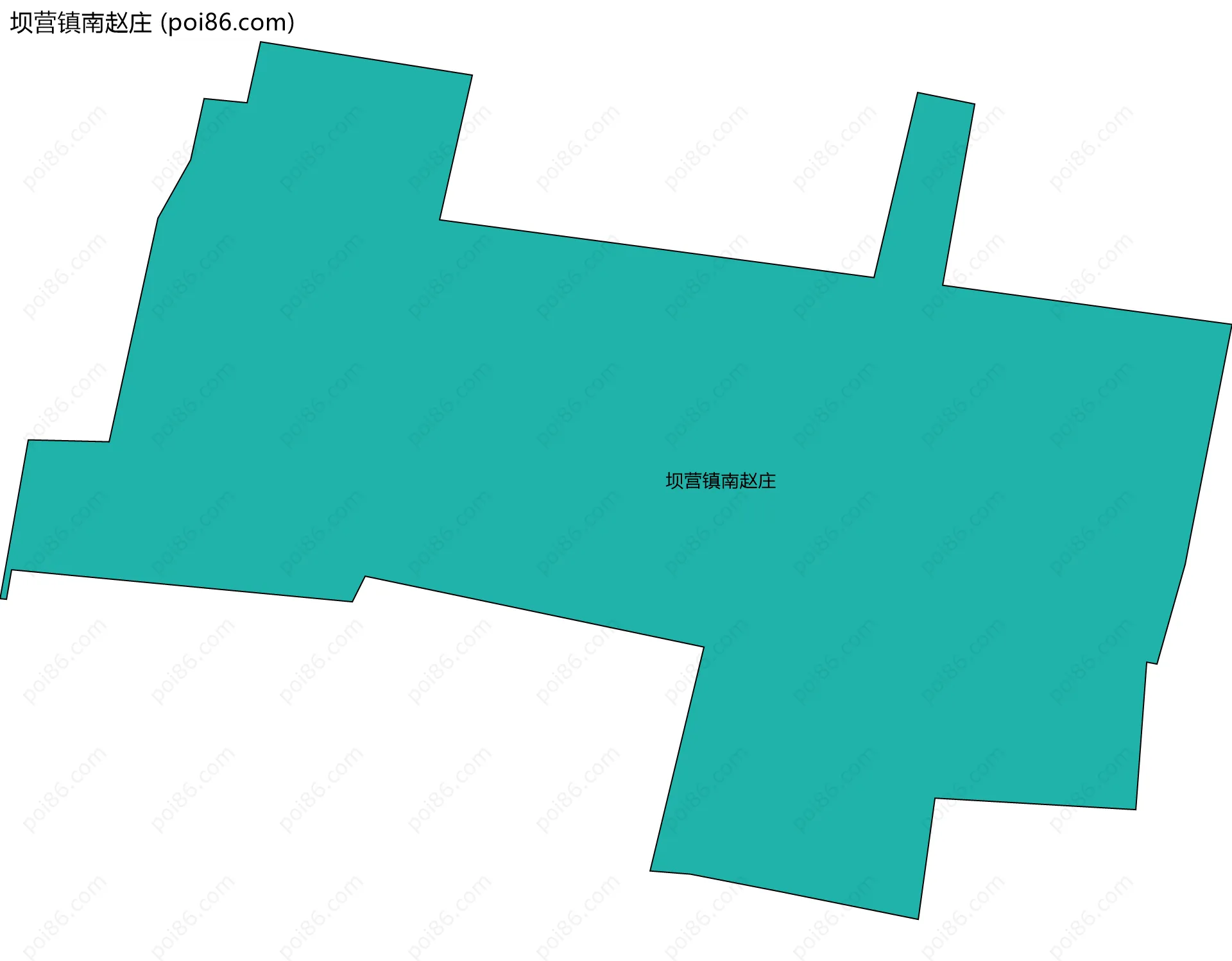 坝营镇南赵庄边界地图