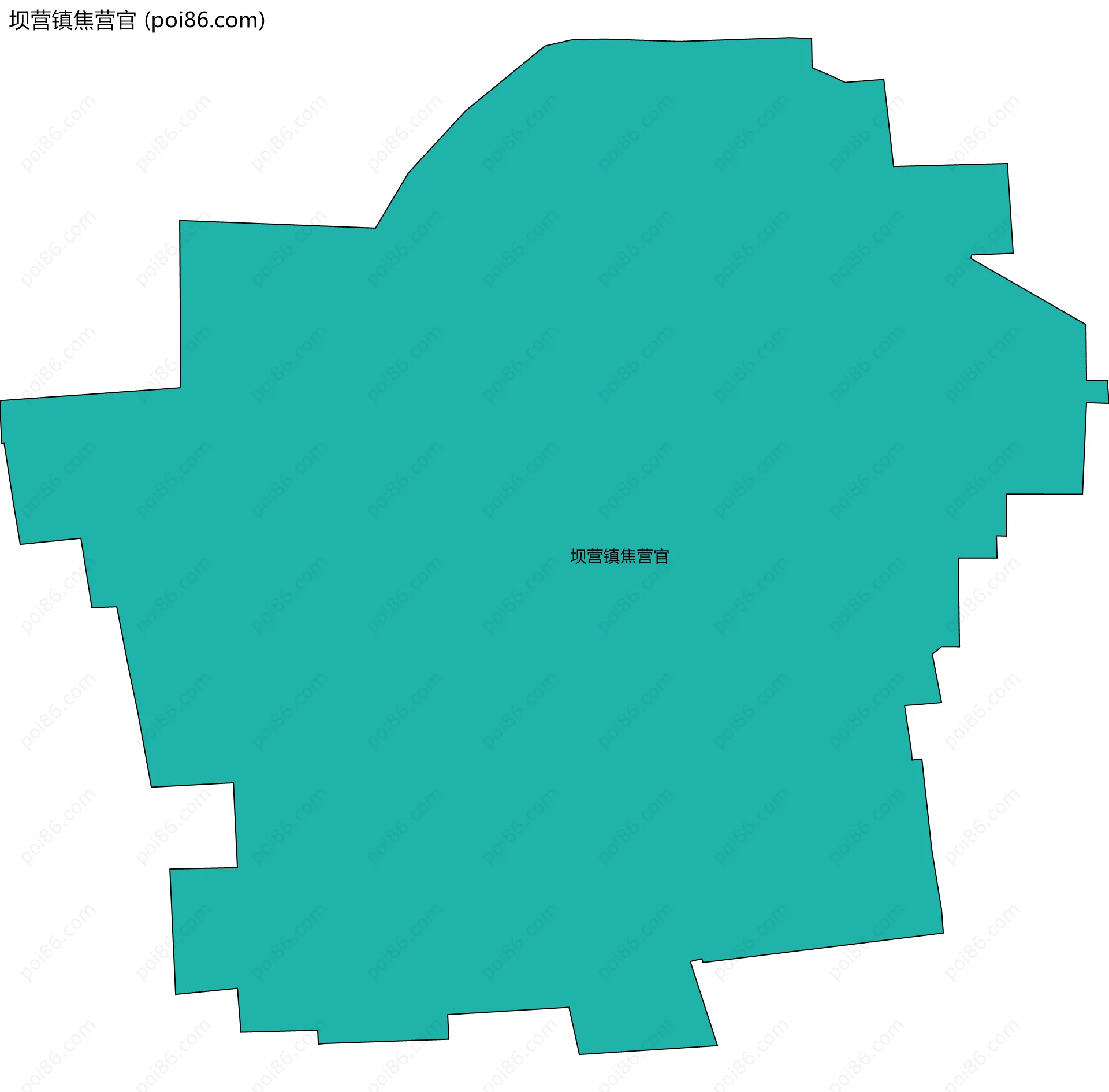 坝营镇焦营官边界地图