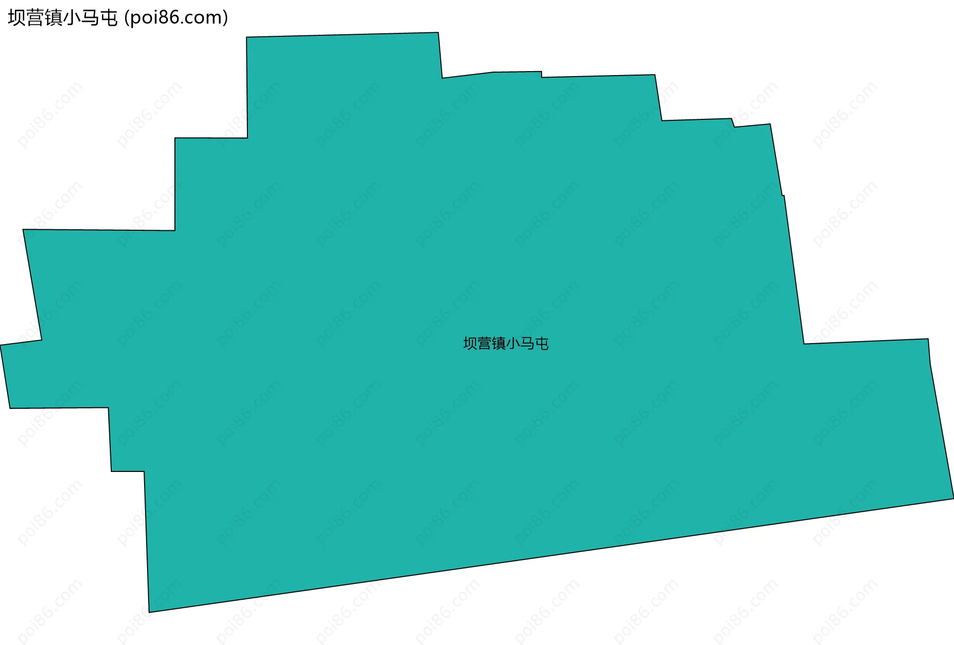 坝营镇小马屯边界地图