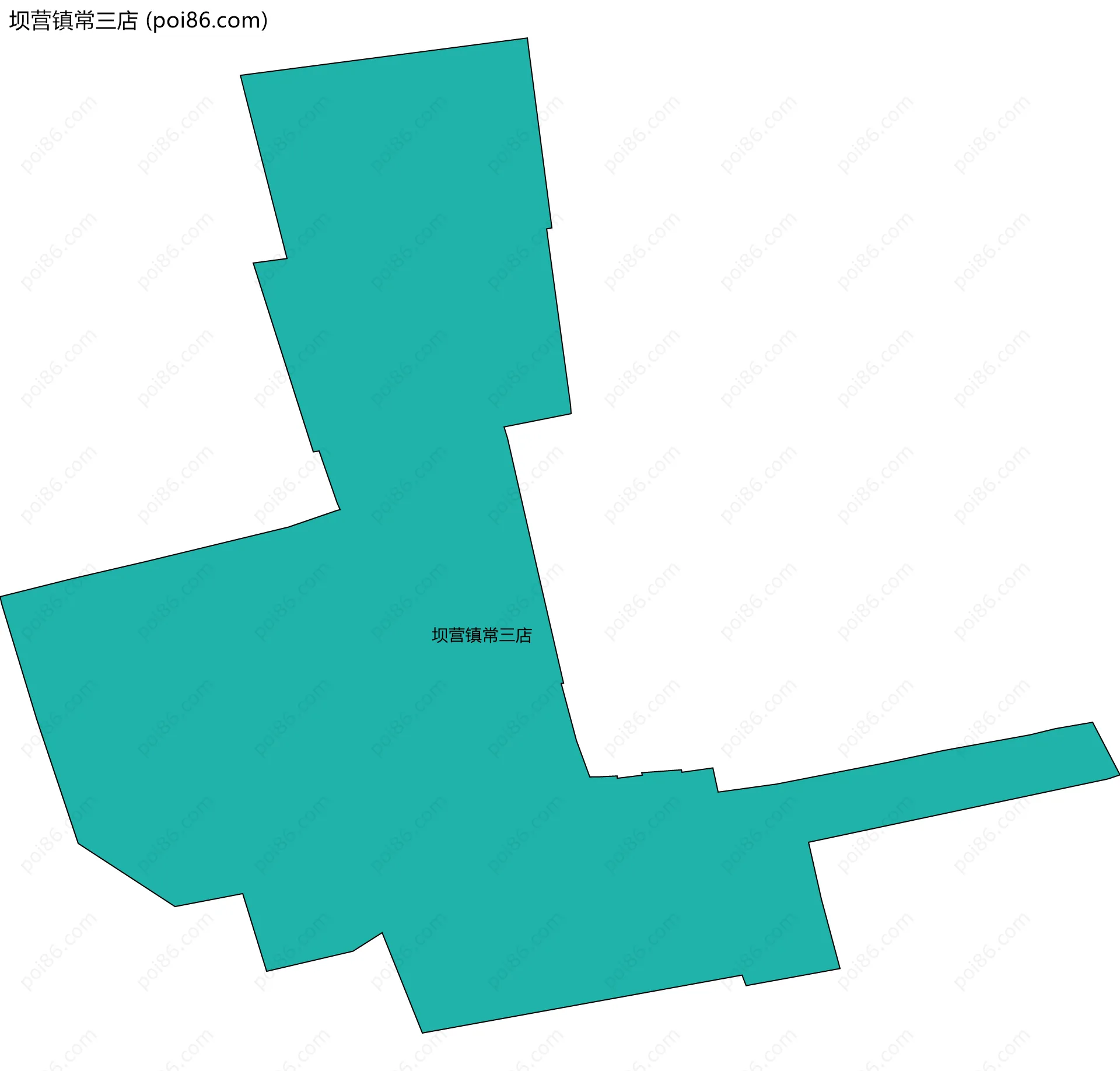 坝营镇常三店边界地图