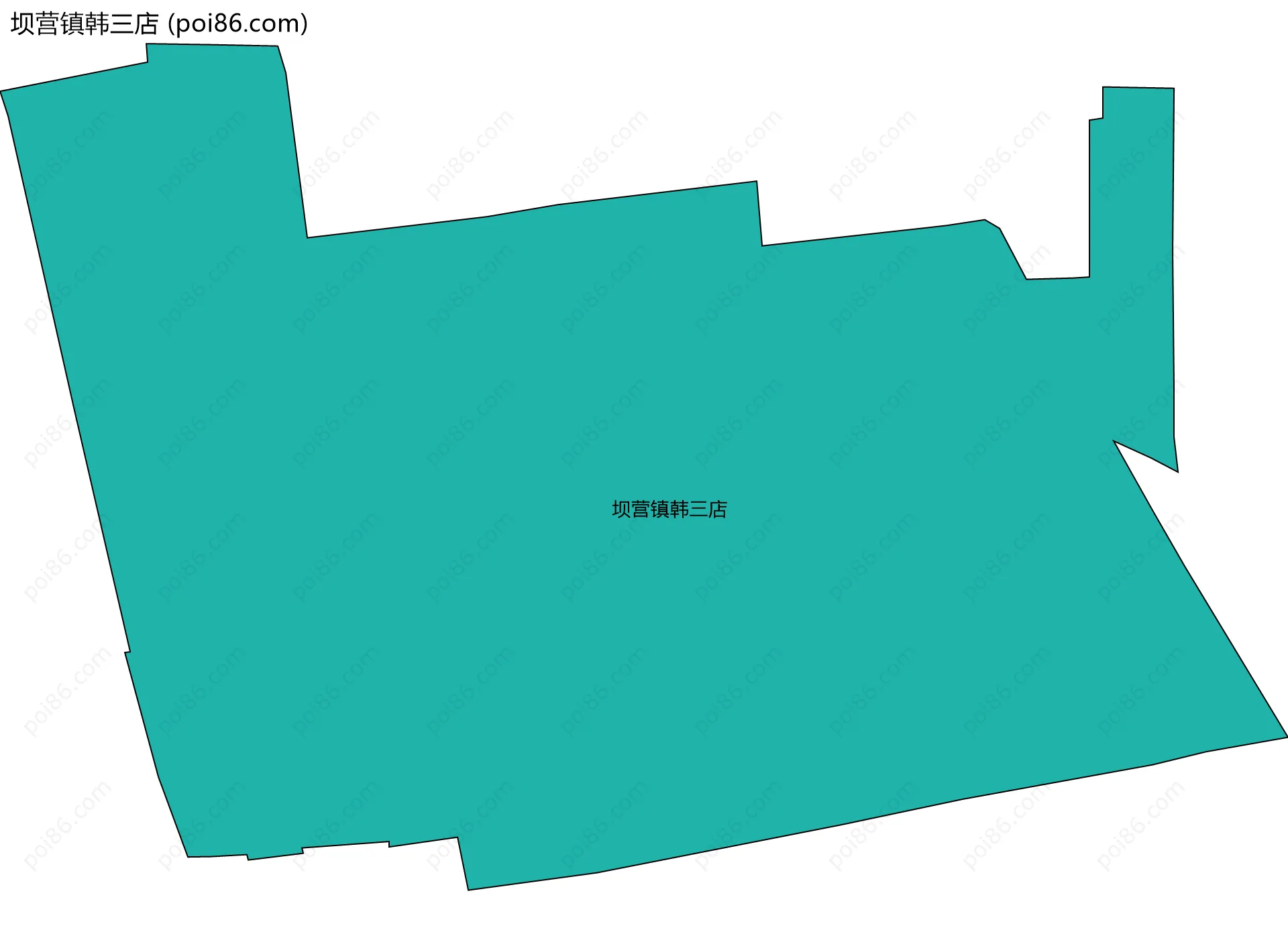 坝营镇韩三店边界地图
