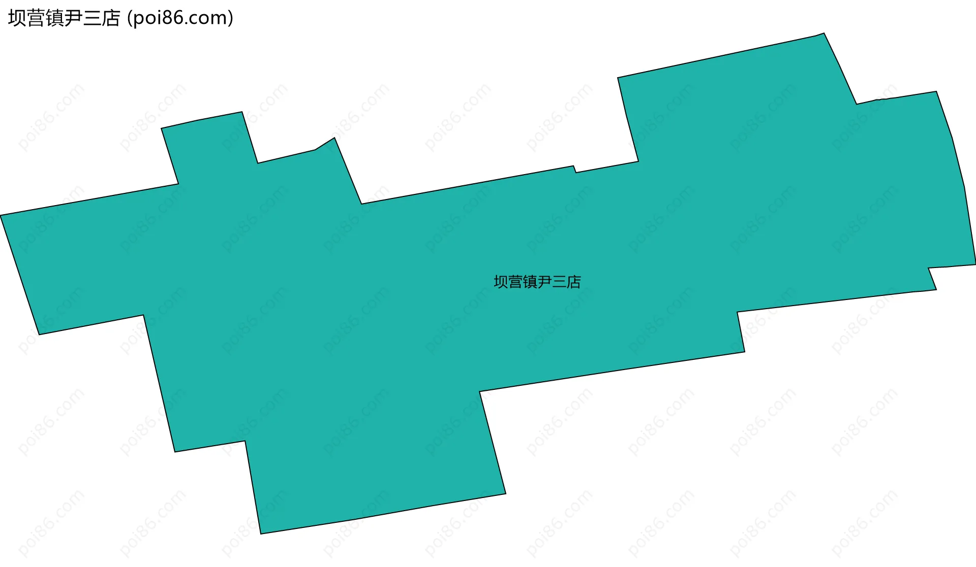 坝营镇尹三店边界地图