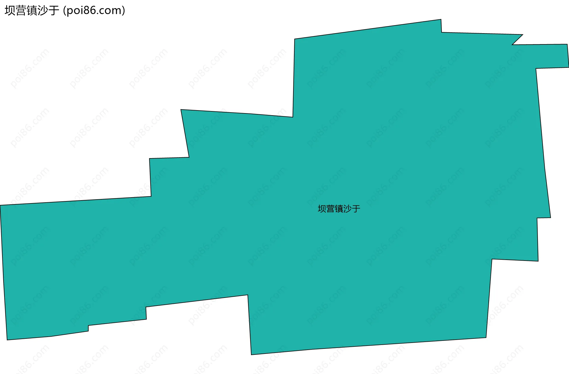 坝营镇沙于边界地图