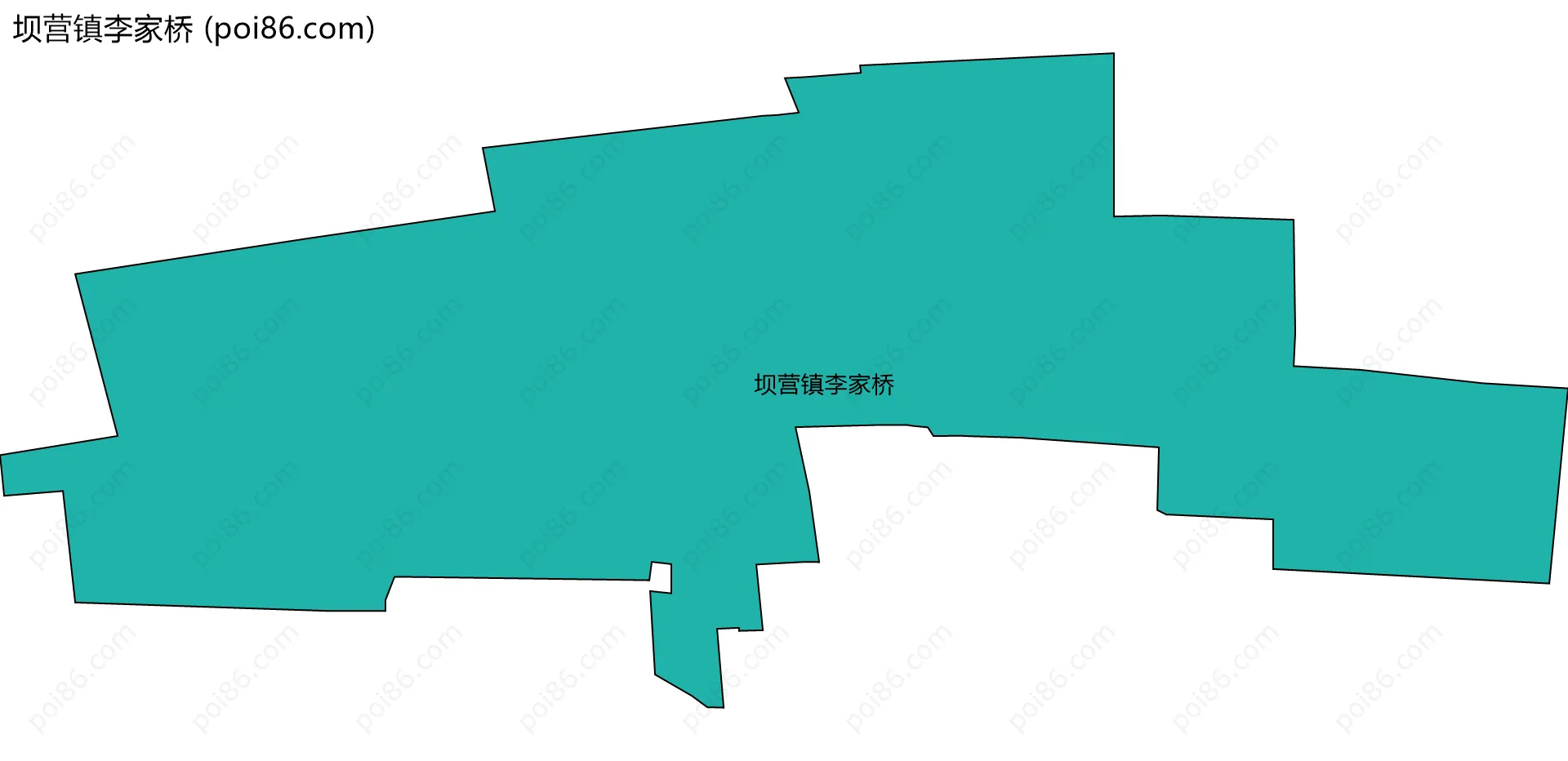 坝营镇李家桥边界地图