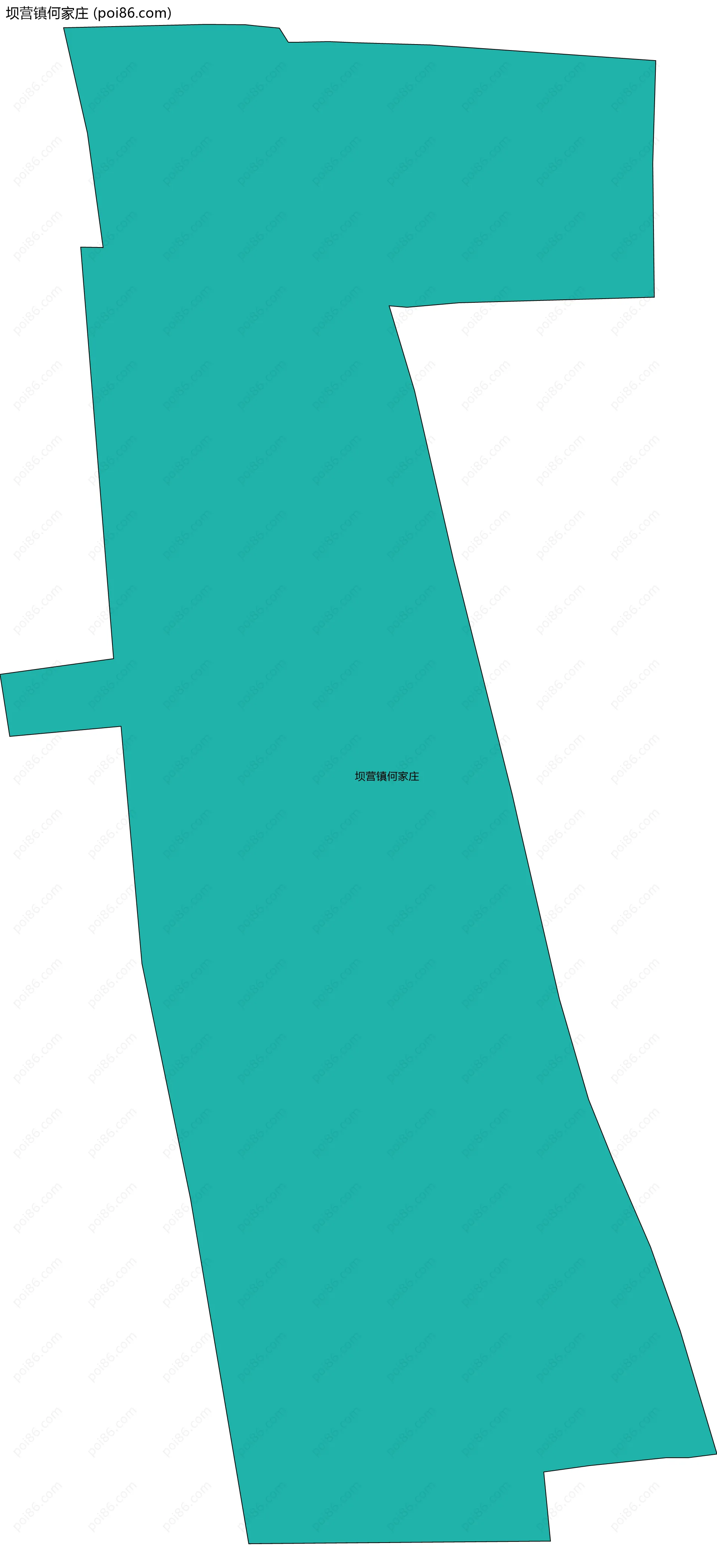 坝营镇何家庄边界地图