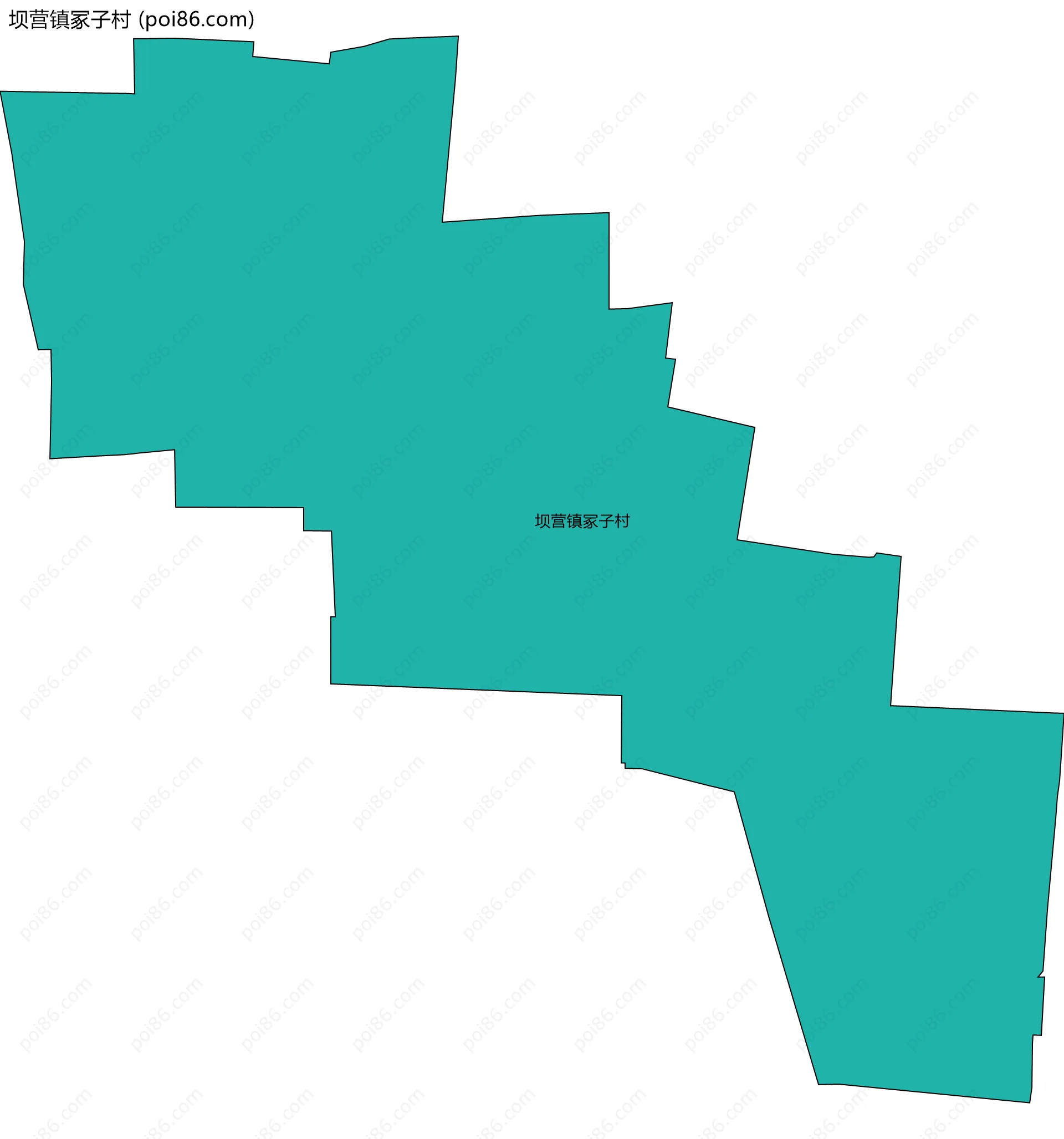 坝营镇冢子村边界地图