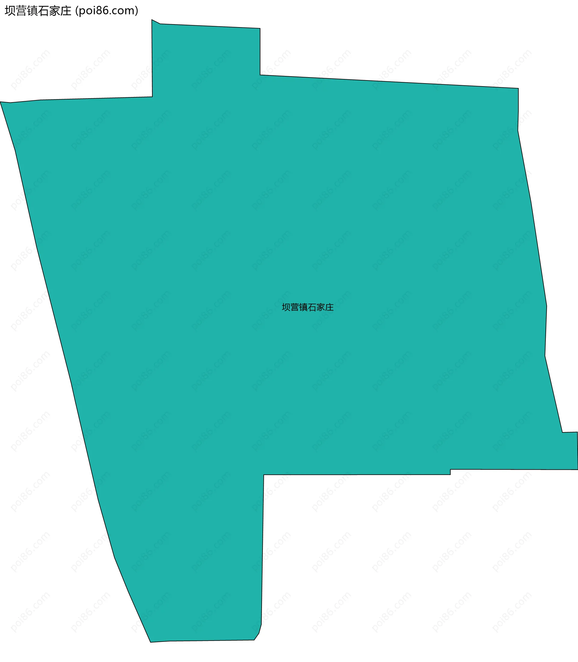 坝营镇石家庄边界地图