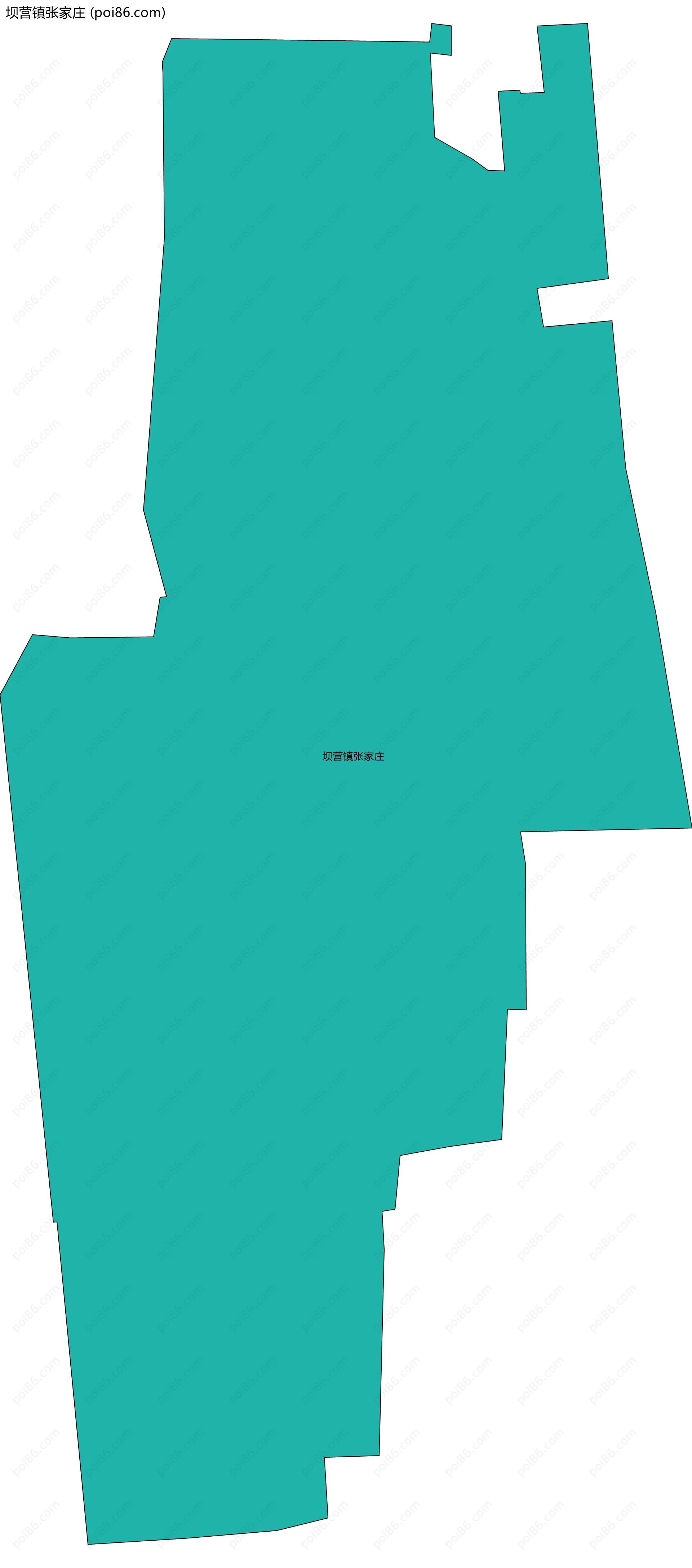 坝营镇张家庄边界地图