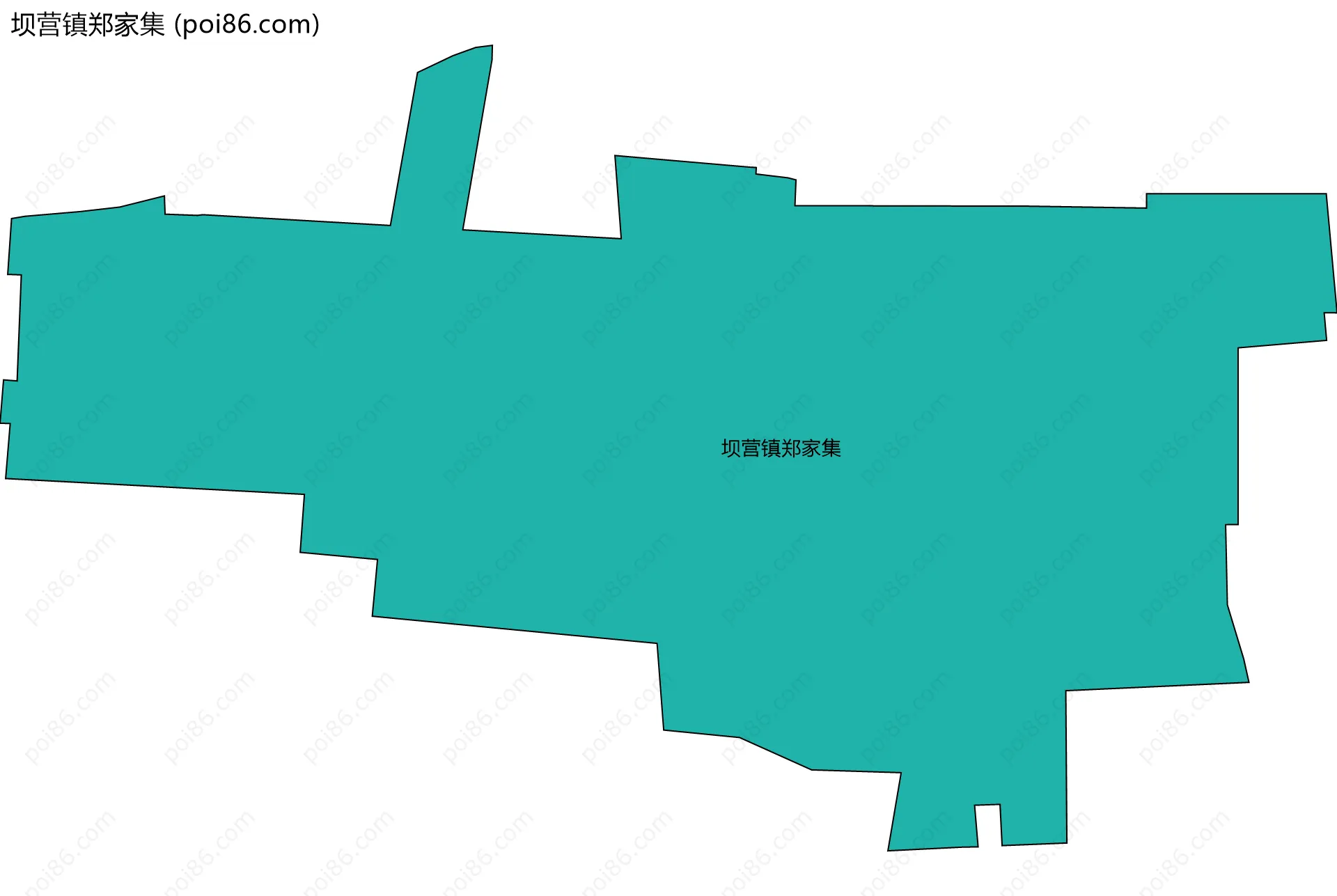 坝营镇郑家集边界地图