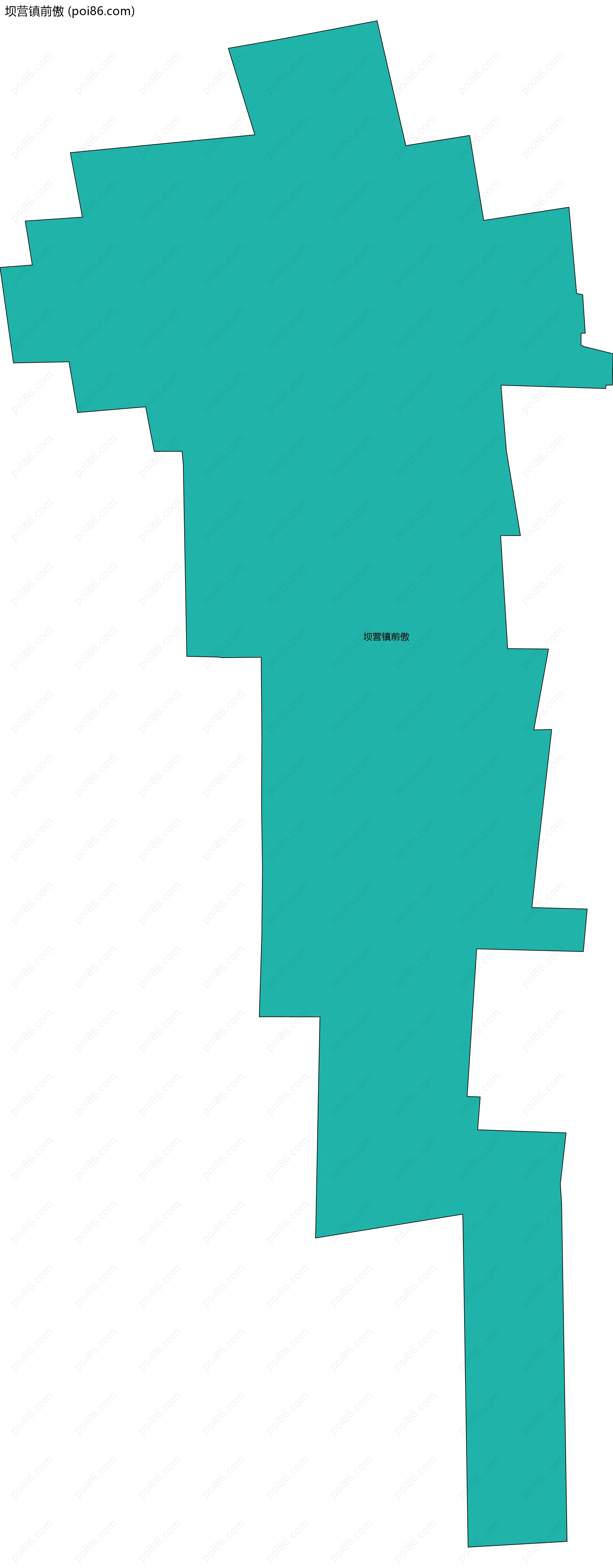 坝营镇前傲边界地图