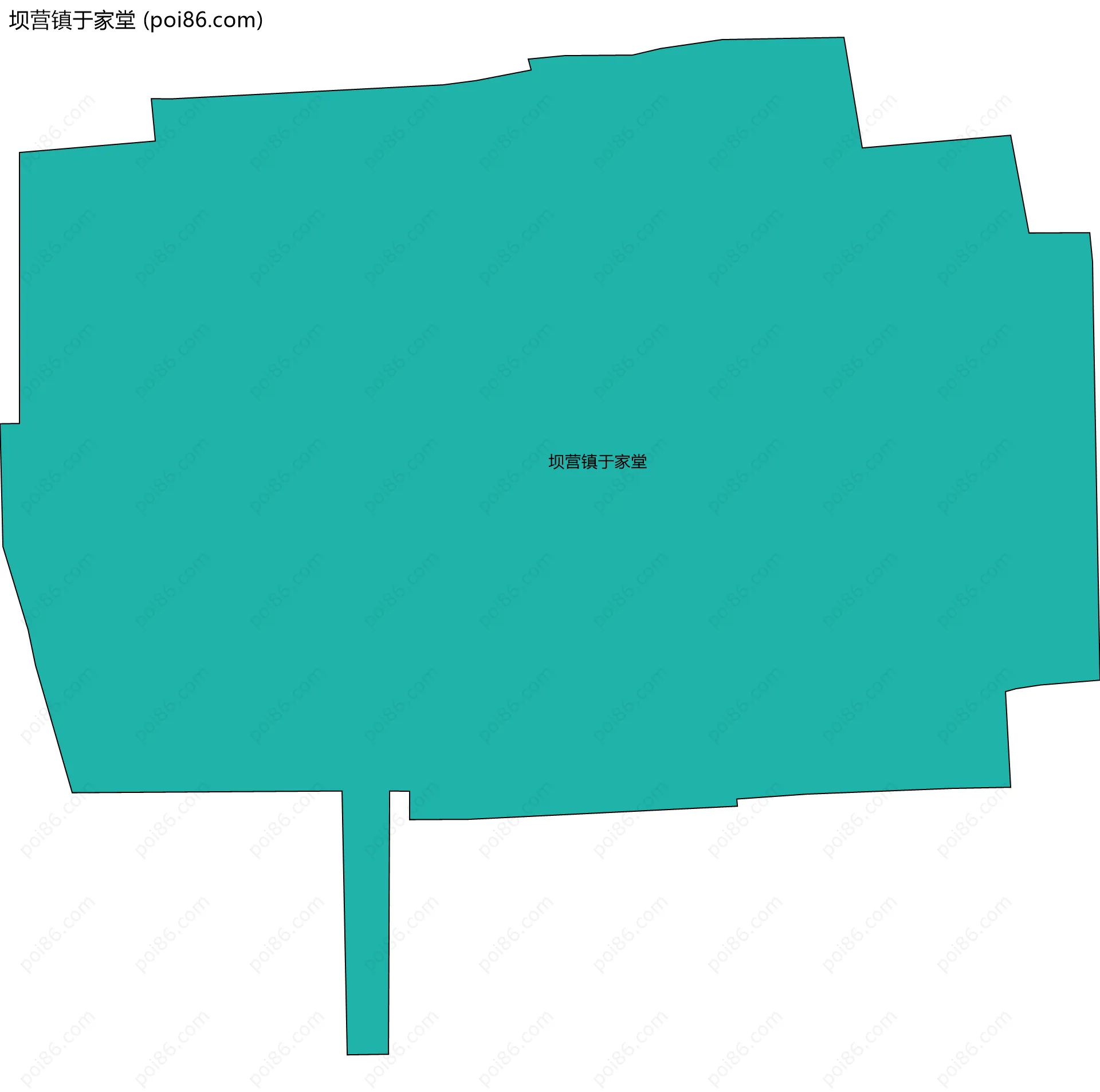 坝营镇于家堂边界地图