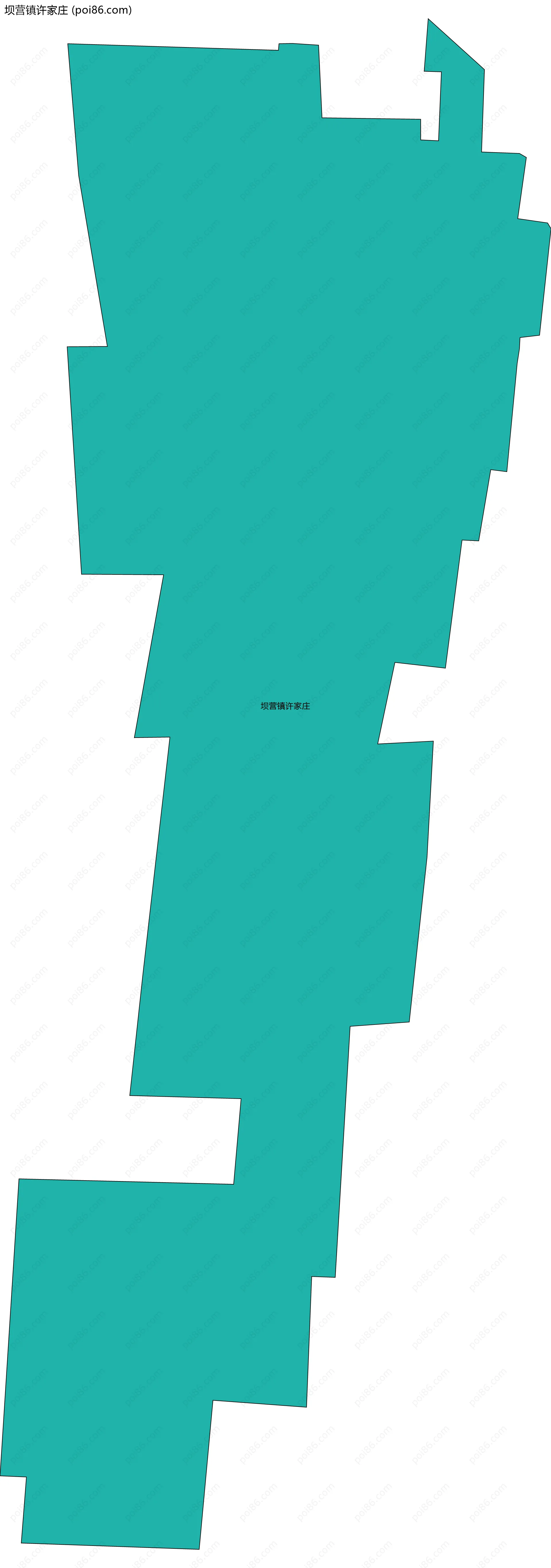 坝营镇许家庄边界地图