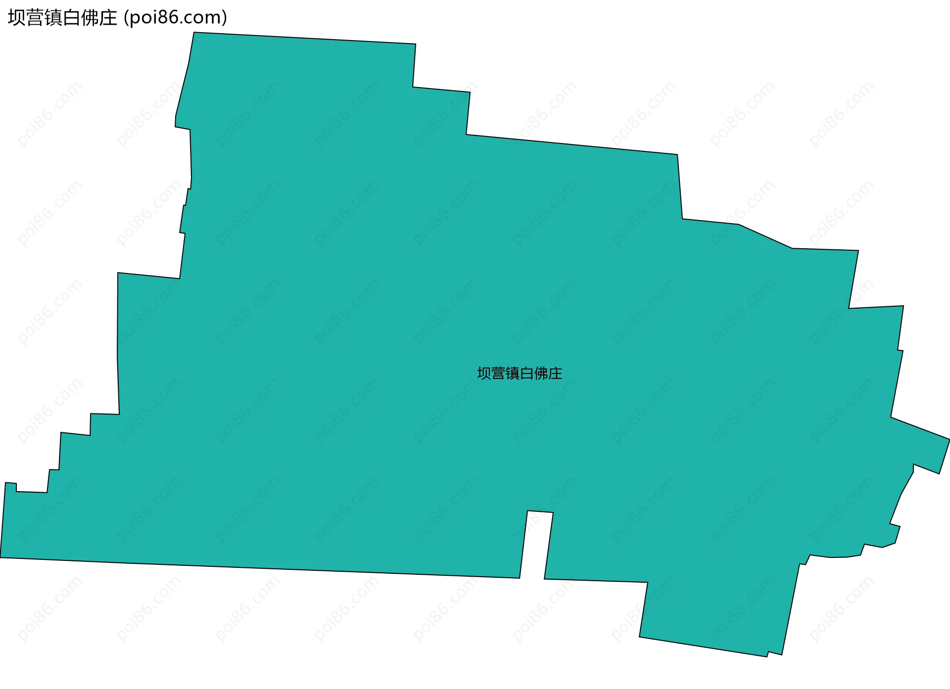 坝营镇白佛庄边界地图