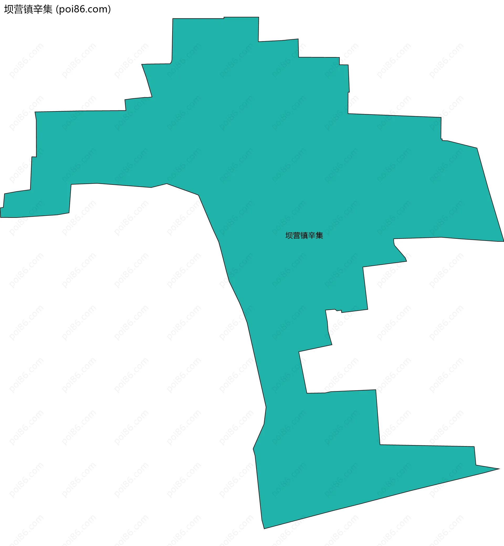 坝营镇辛集边界地图
