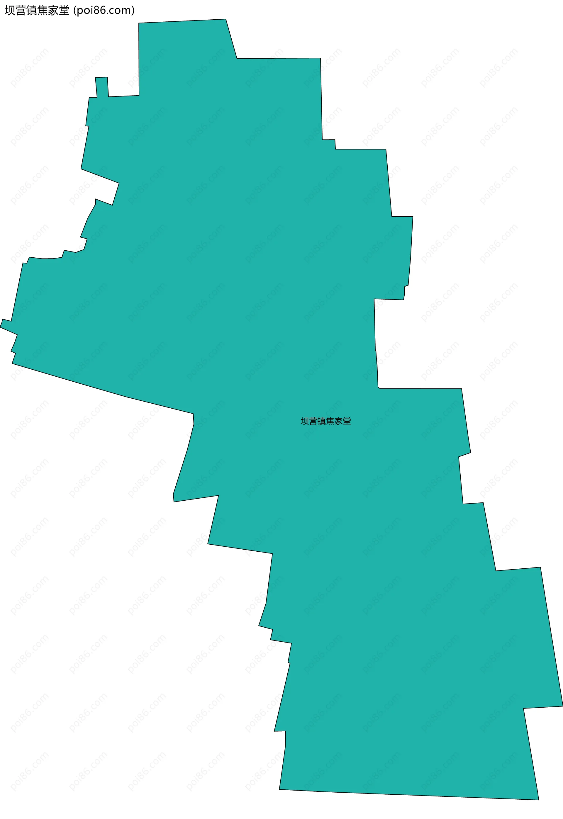 坝营镇焦家堂边界地图