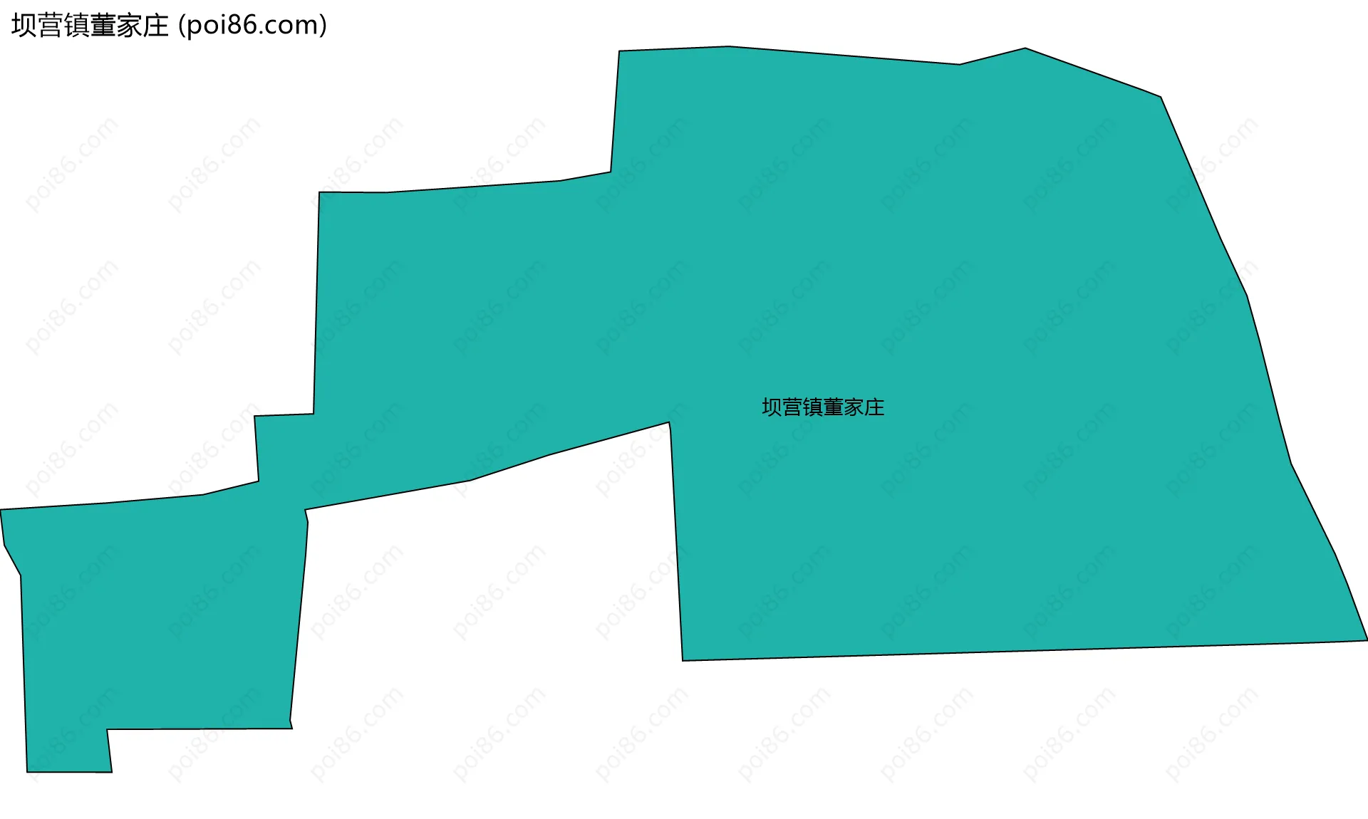 坝营镇董家庄边界地图