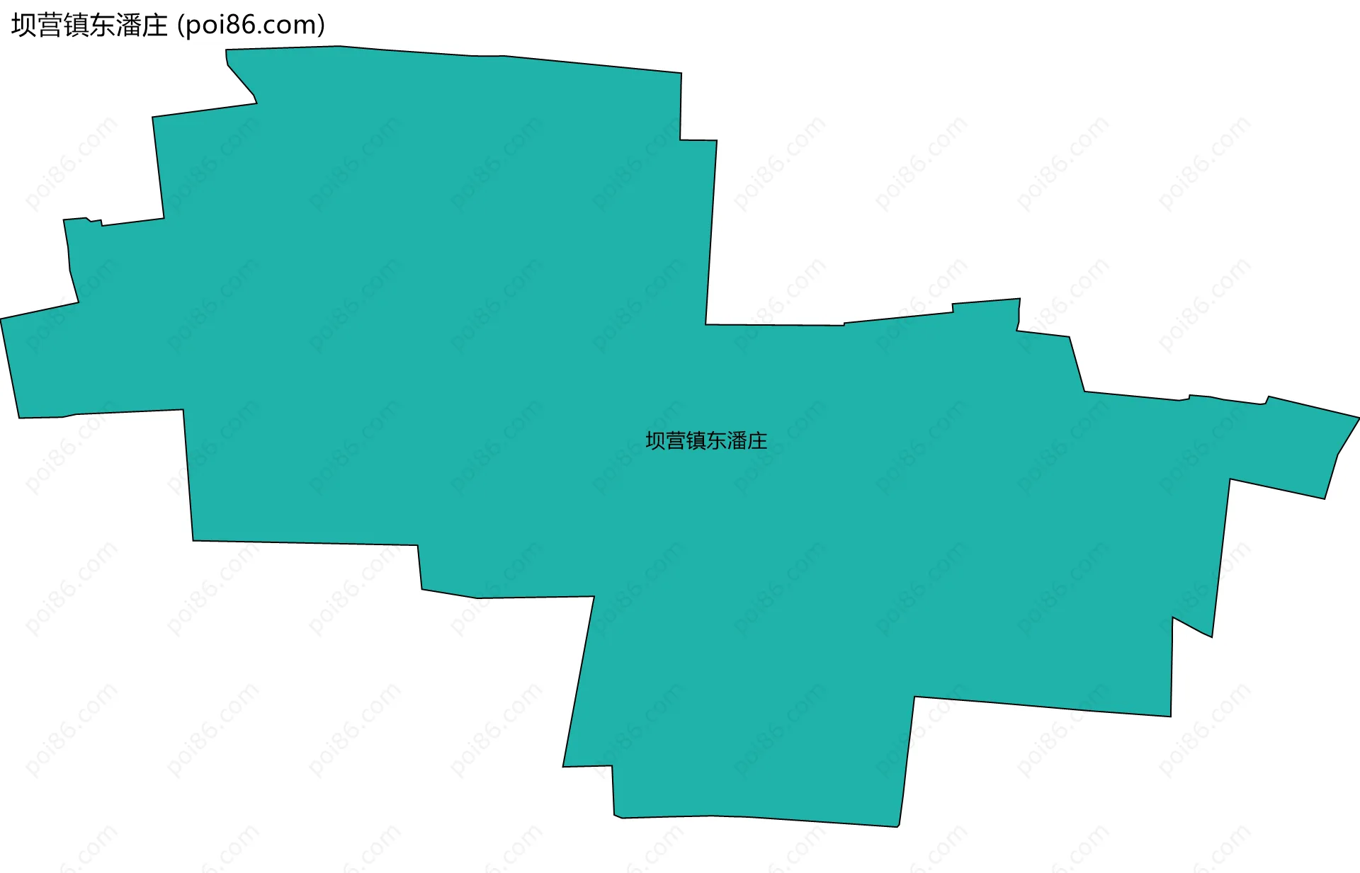 坝营镇东潘庄边界地图