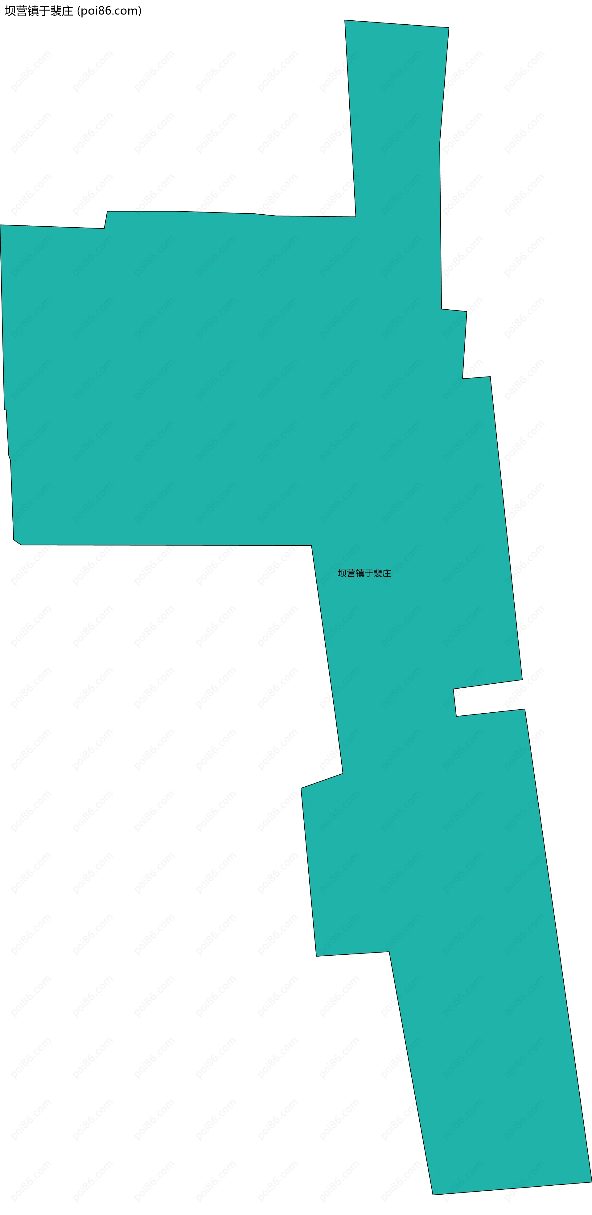 坝营镇于裴庄边界地图