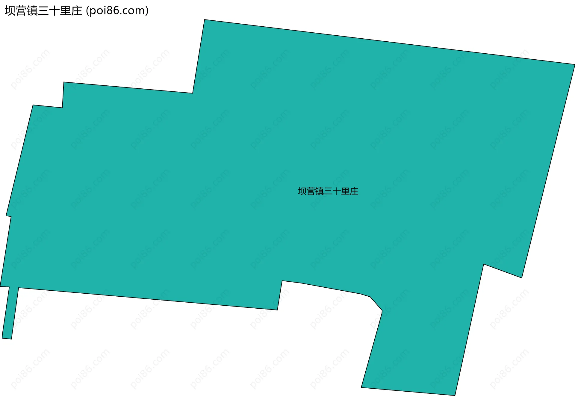 坝营镇三十里庄边界地图