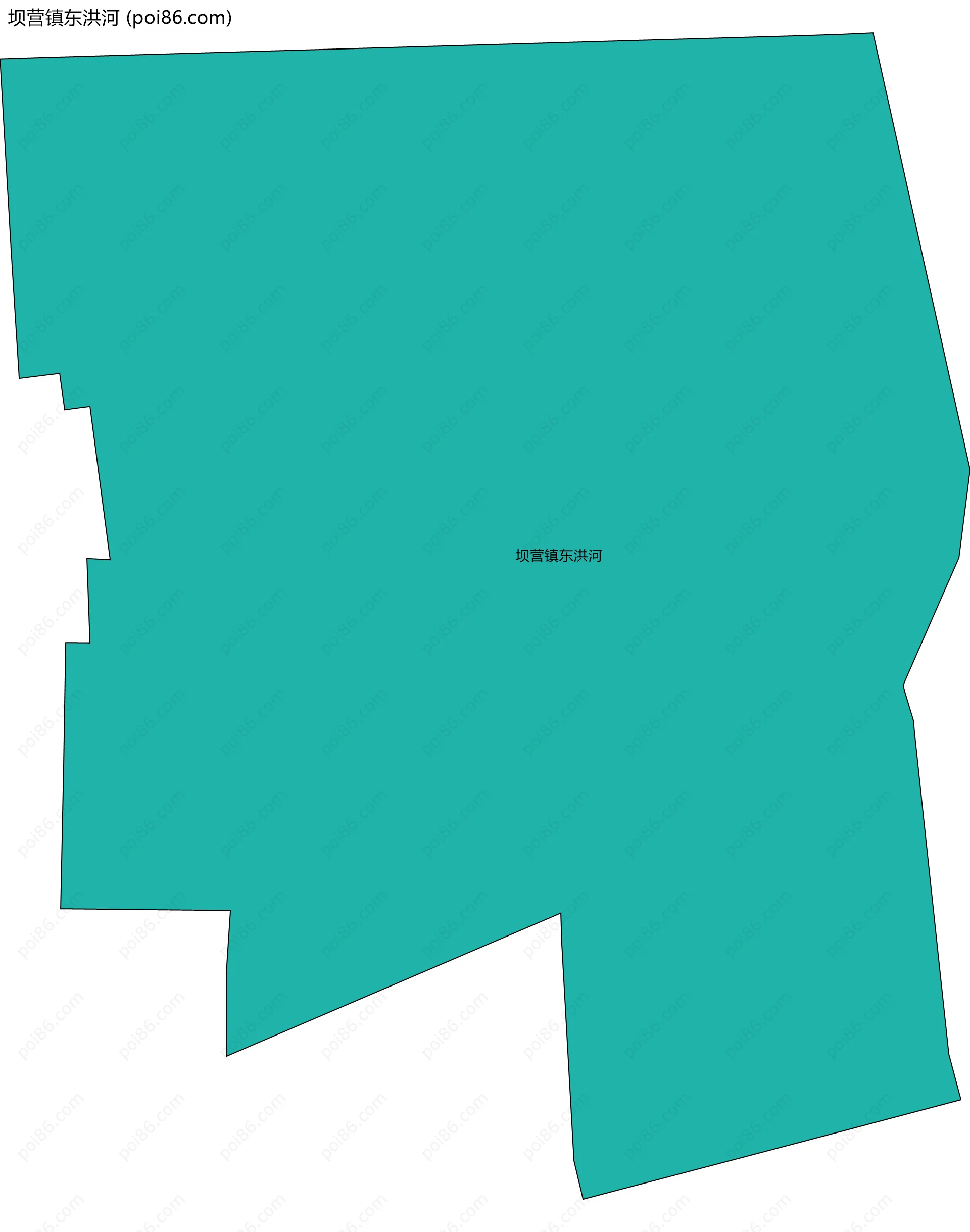 坝营镇东洪河边界地图