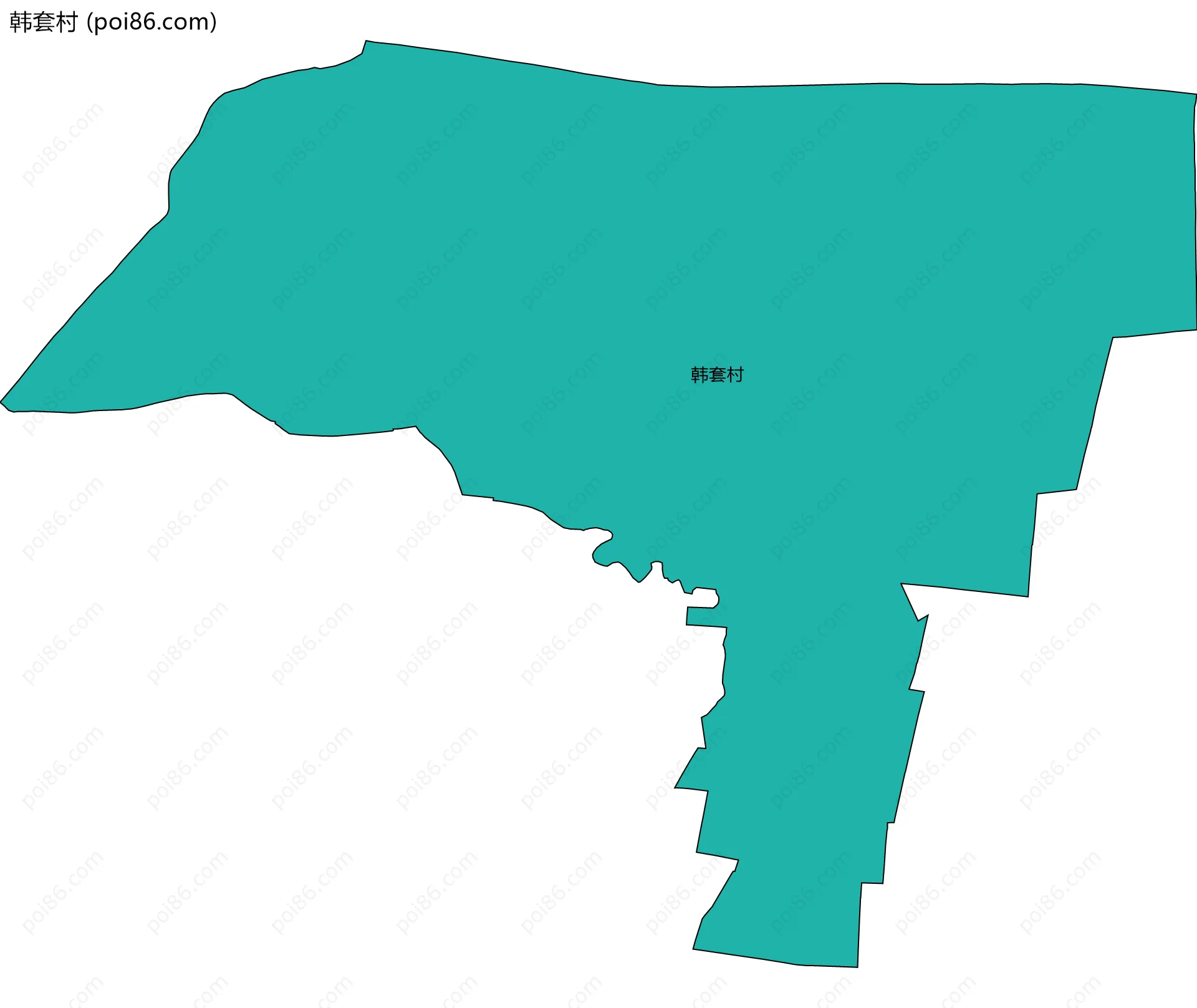 韩套村边界地图