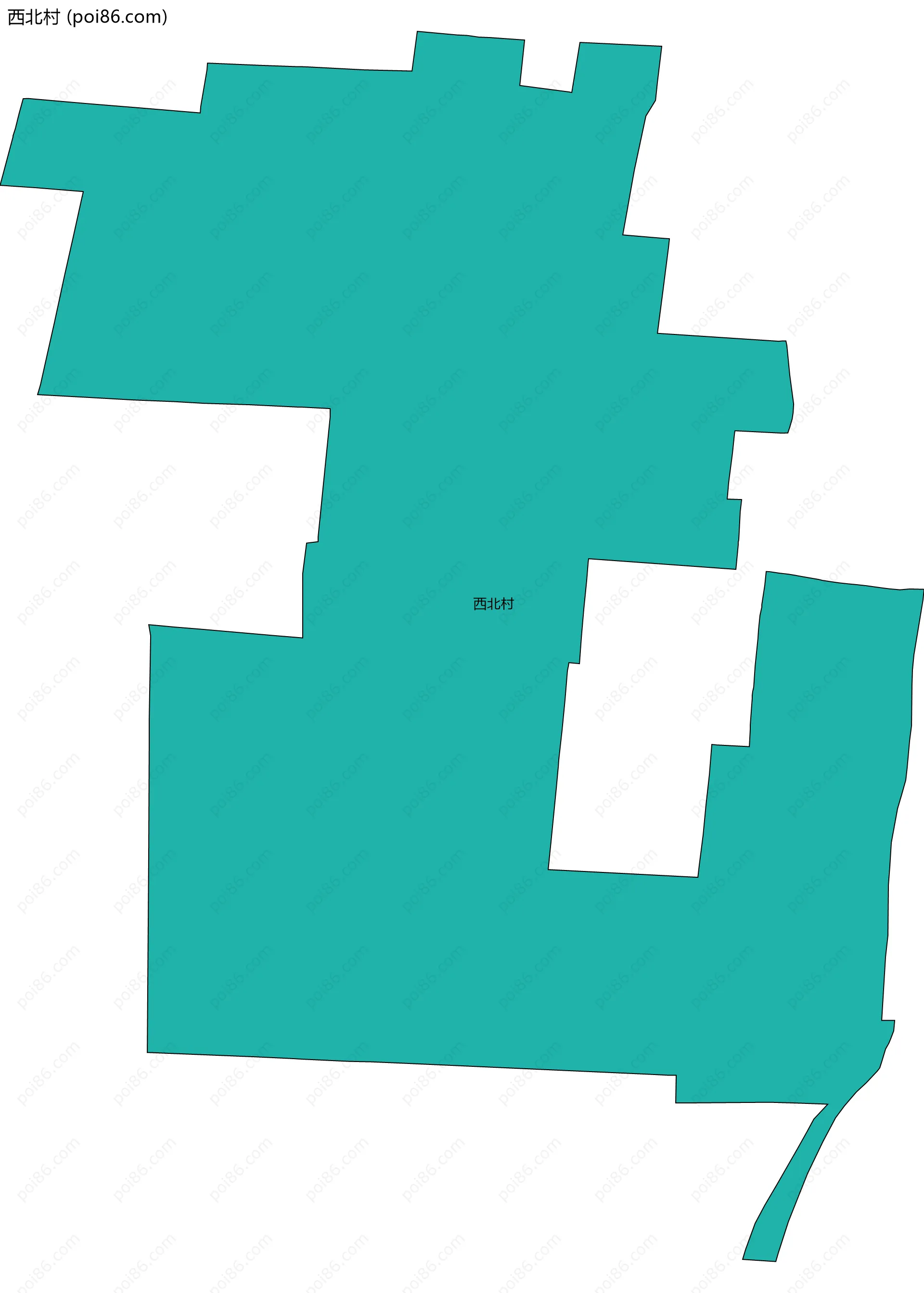 西北村边界地图