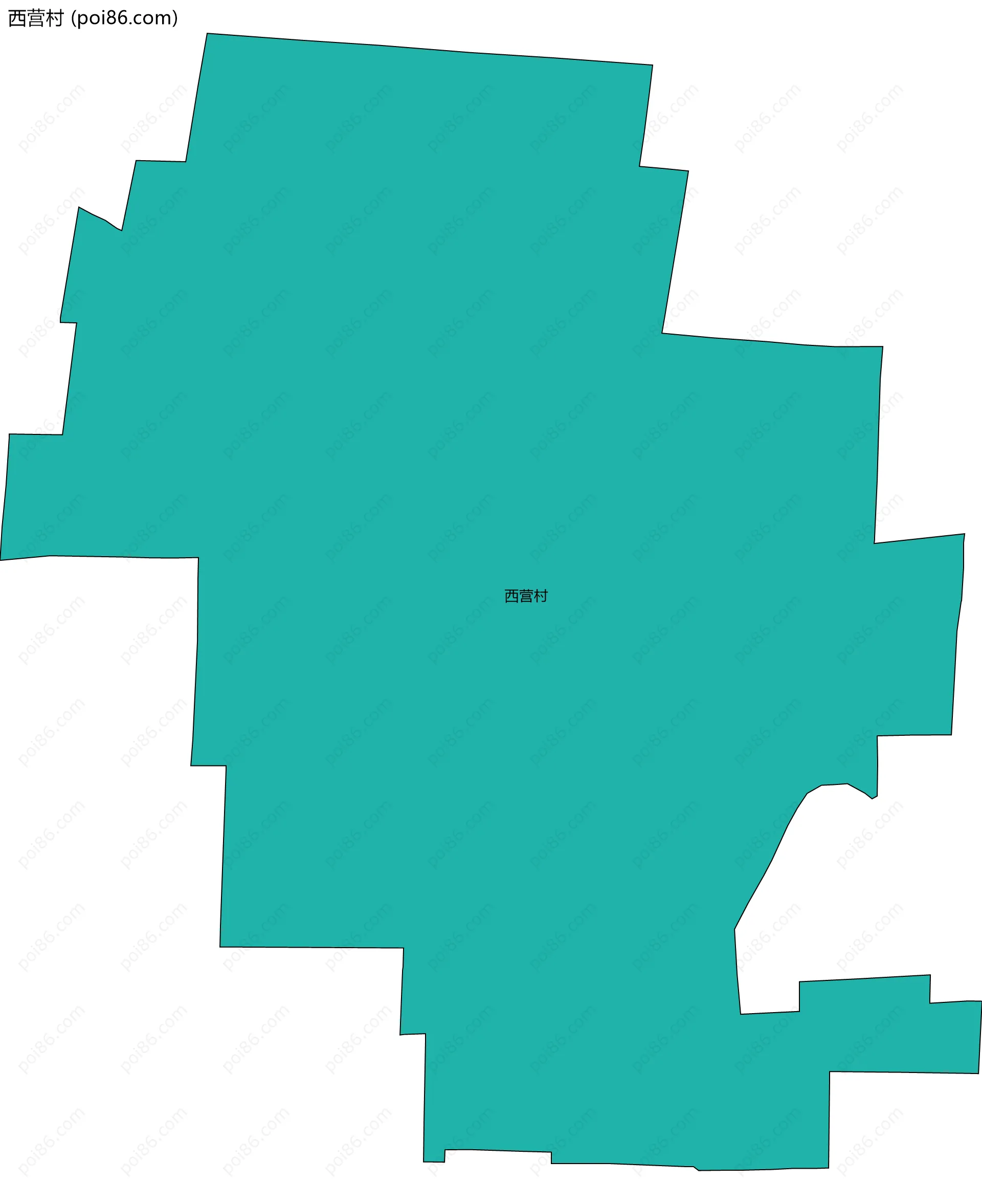 西营村边界地图