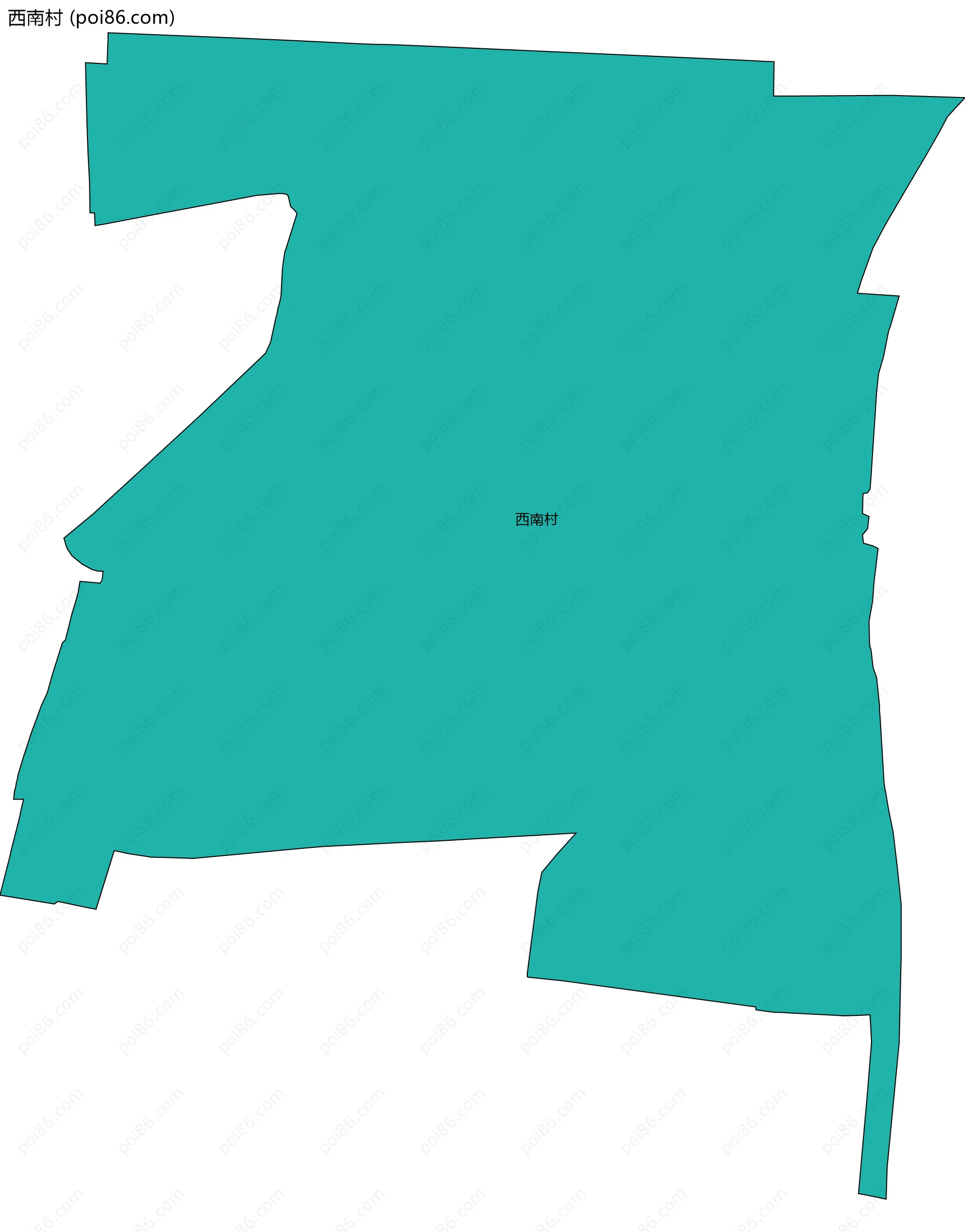 西南村边界地图